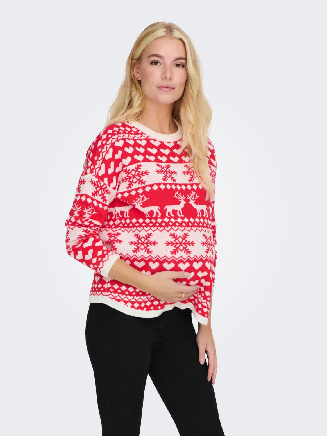 Curvy christmas knitted pullover