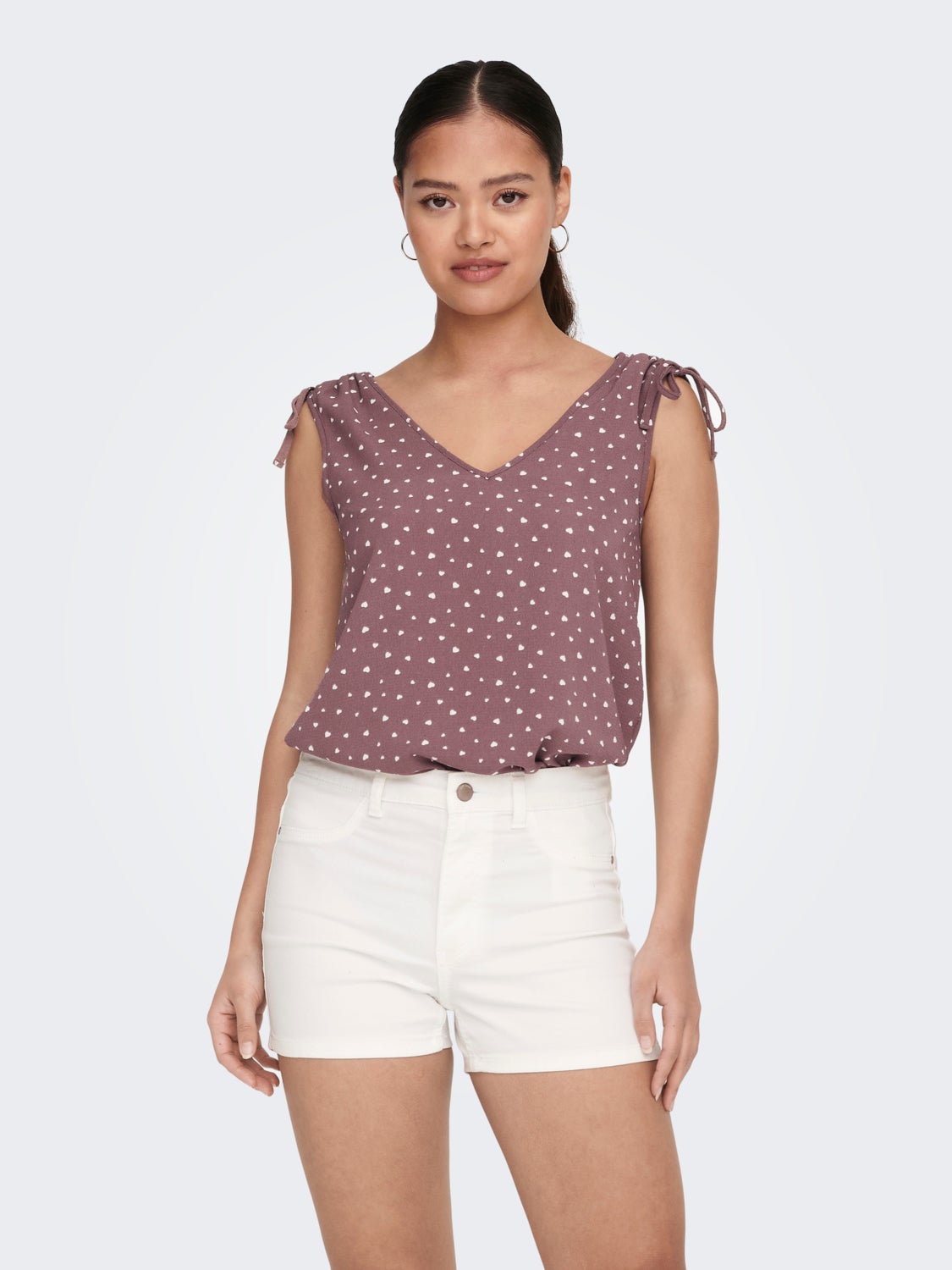 V-Neck Top With Strap Details