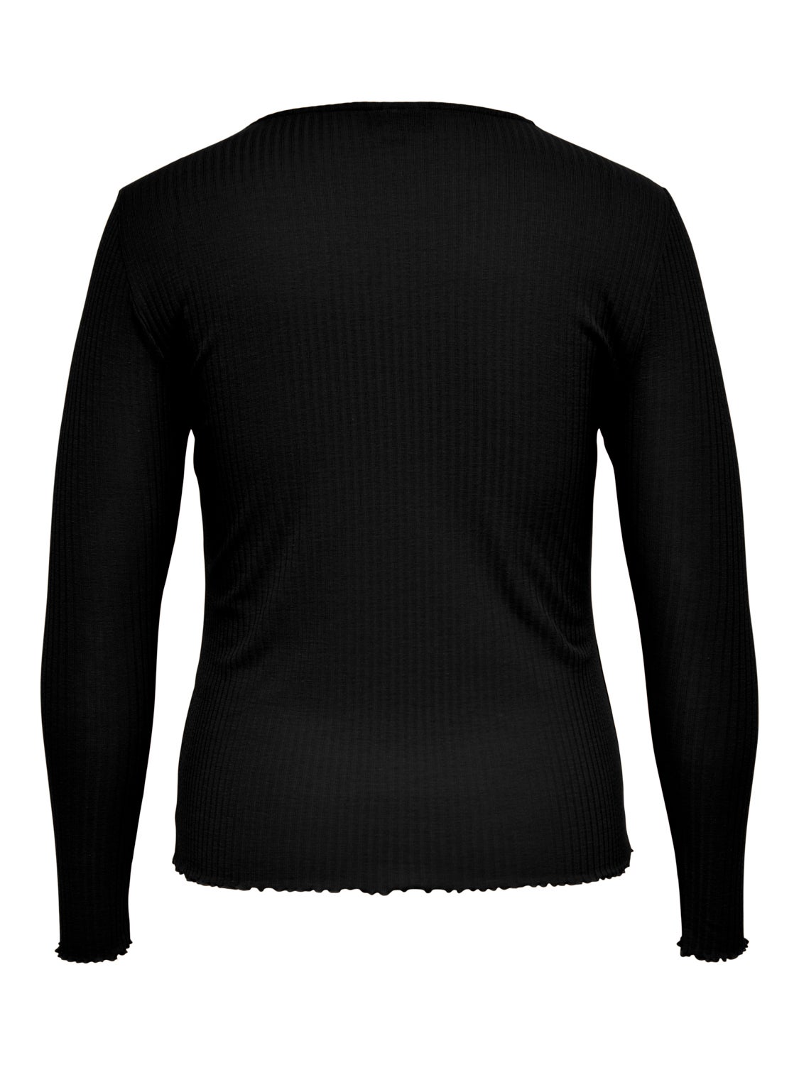 Curvy rib Long Sleeved Top