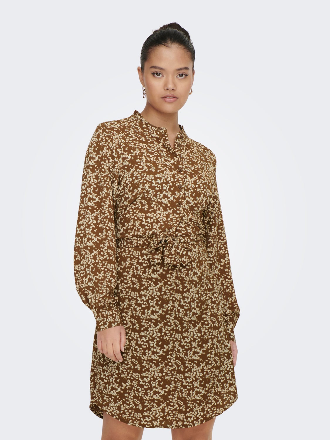 Regular Fit China Collar Short dress