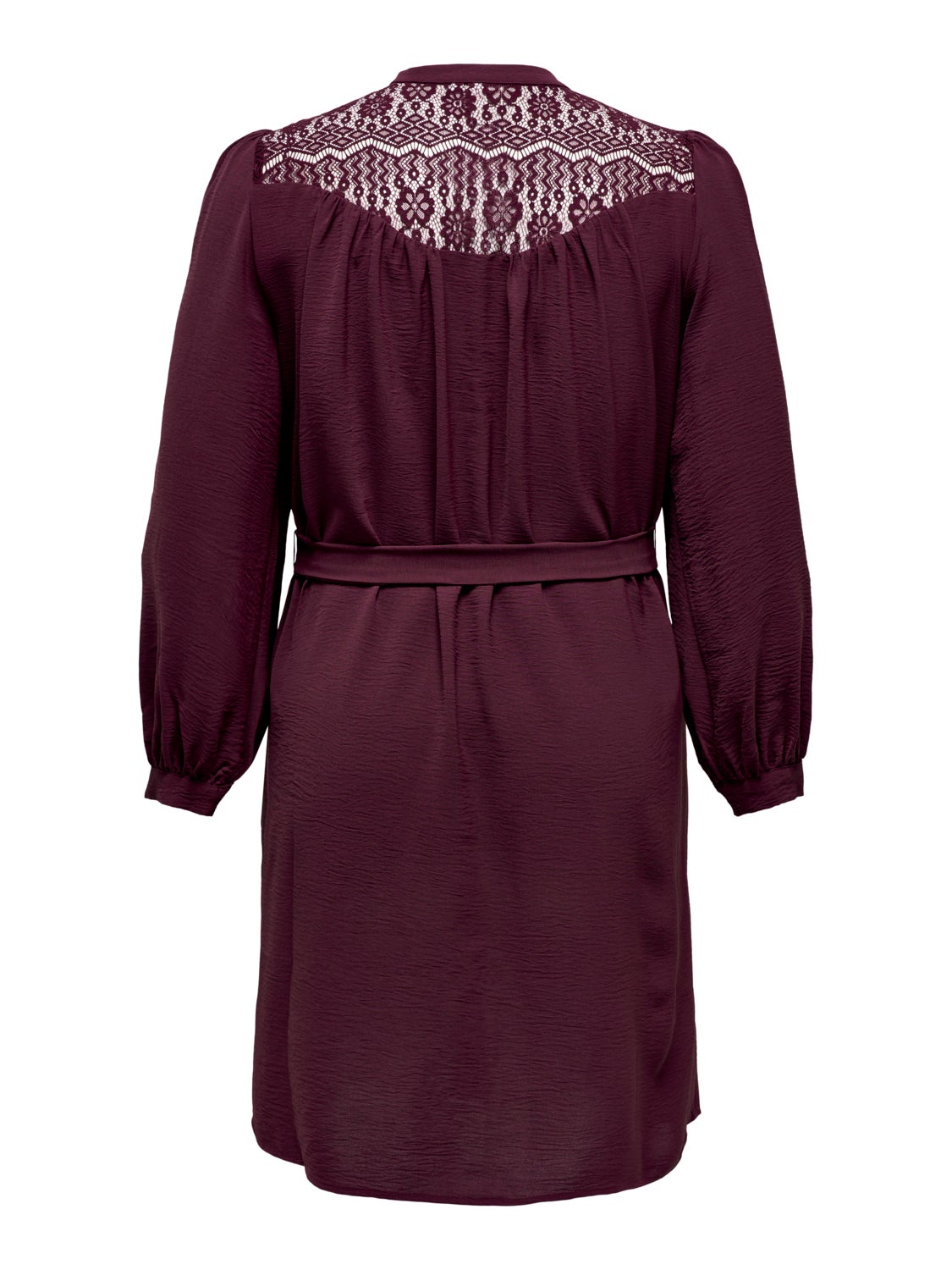 Curvy mini dress with lace