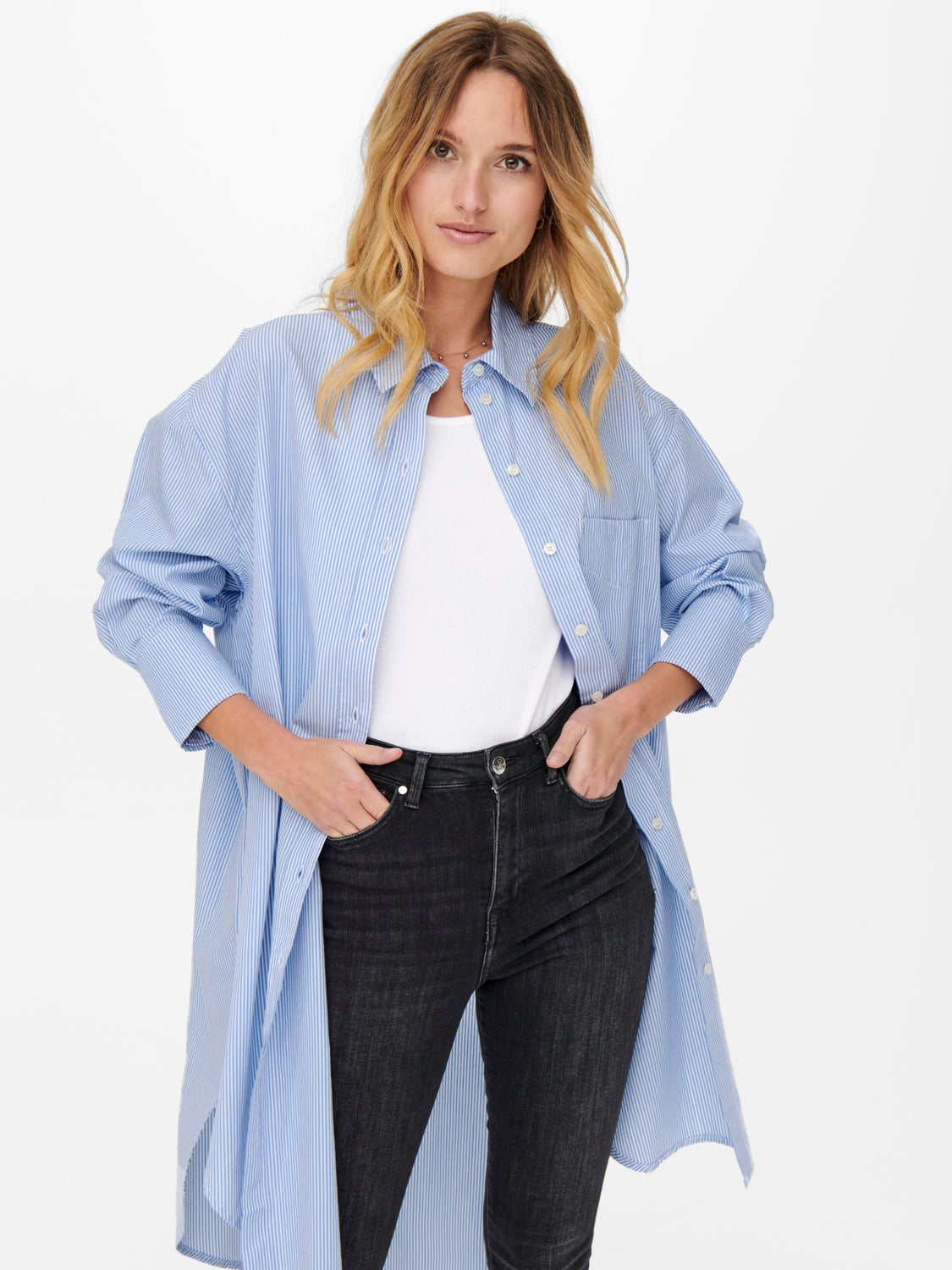 Long Shirt With 3/4 Sleeves