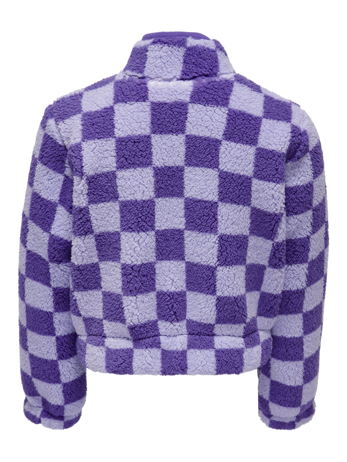 Teddy checked Half Zip sweatshirt