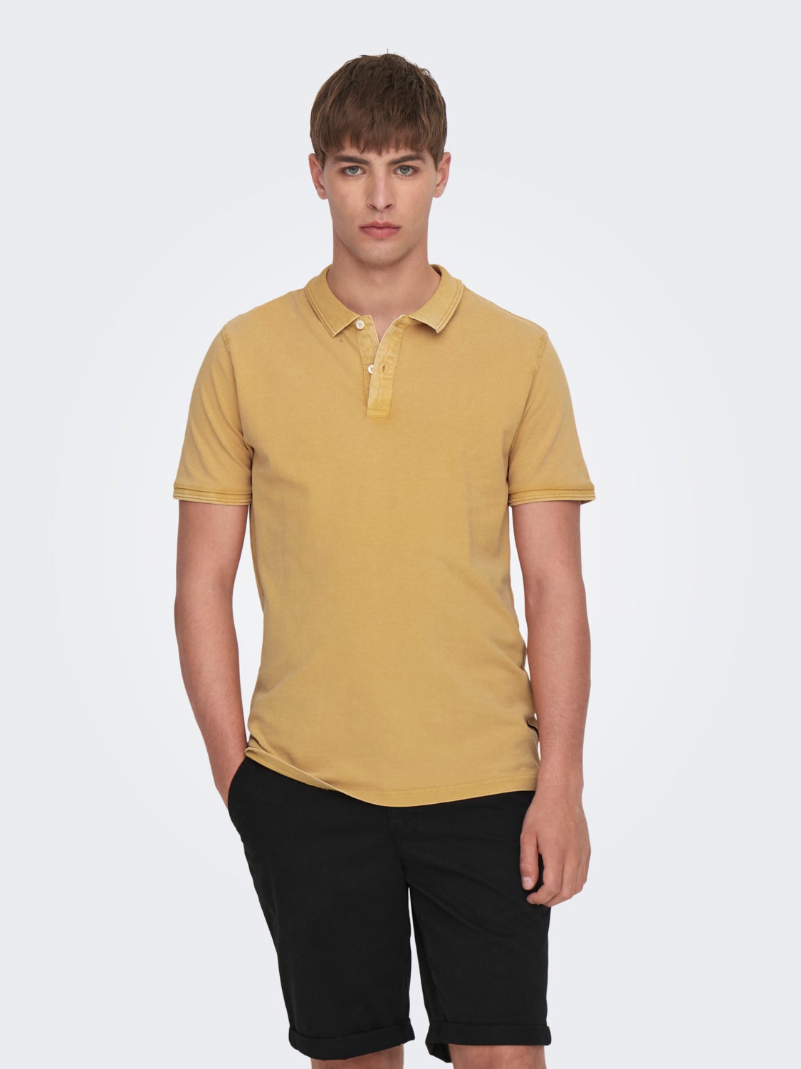 Slim Fit O-Neck Polo-Shirt