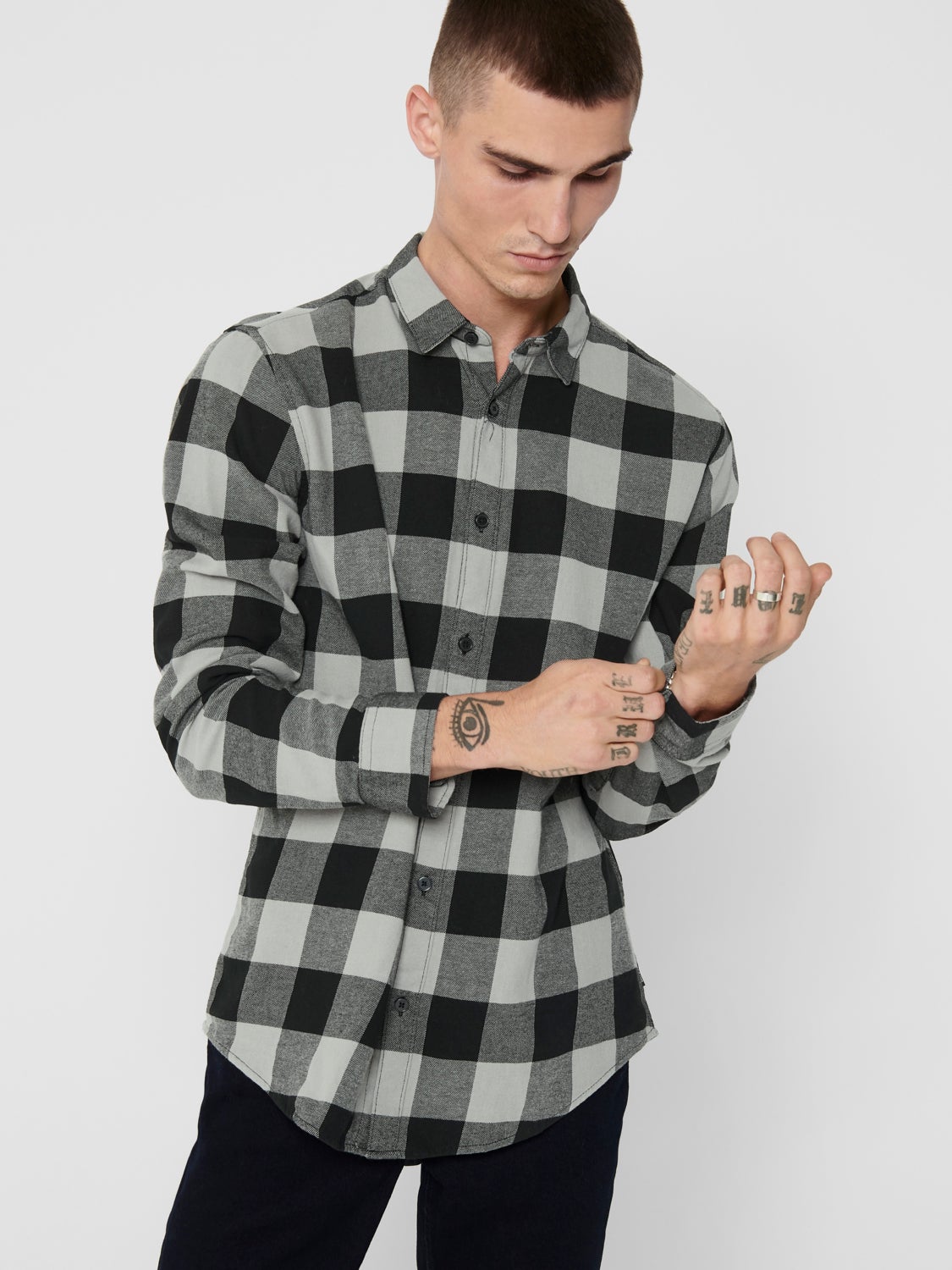 Slim fit checked shirt