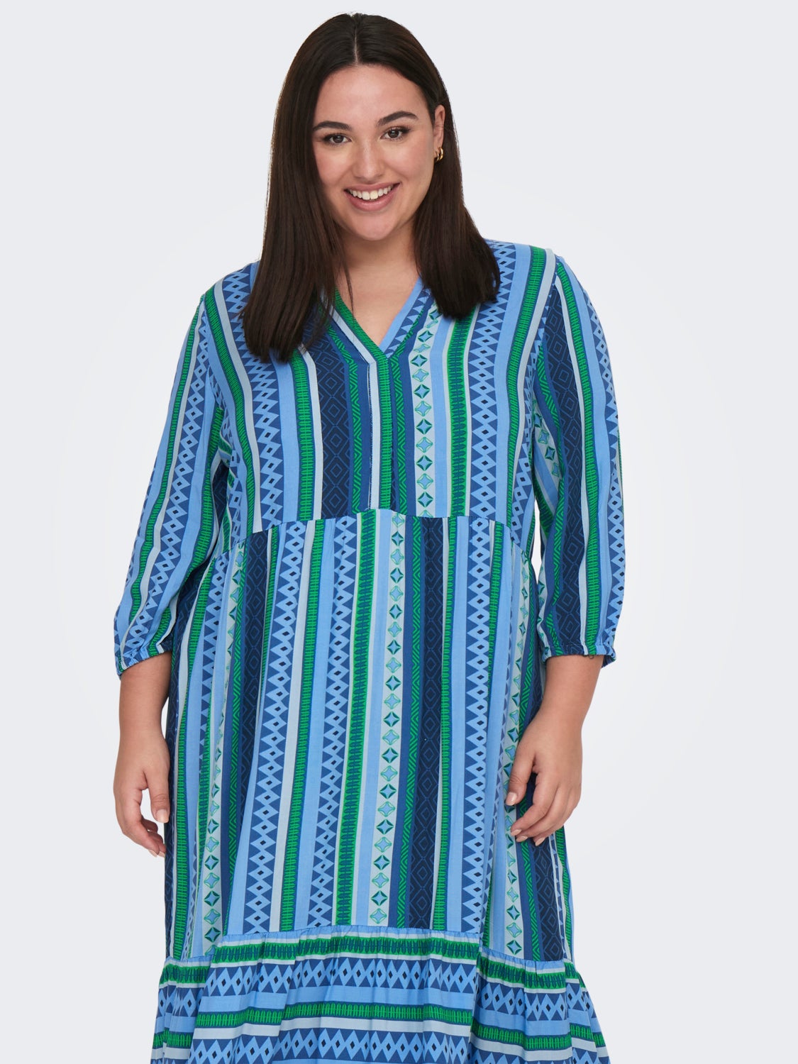 Curvy V-Neck printed Dress