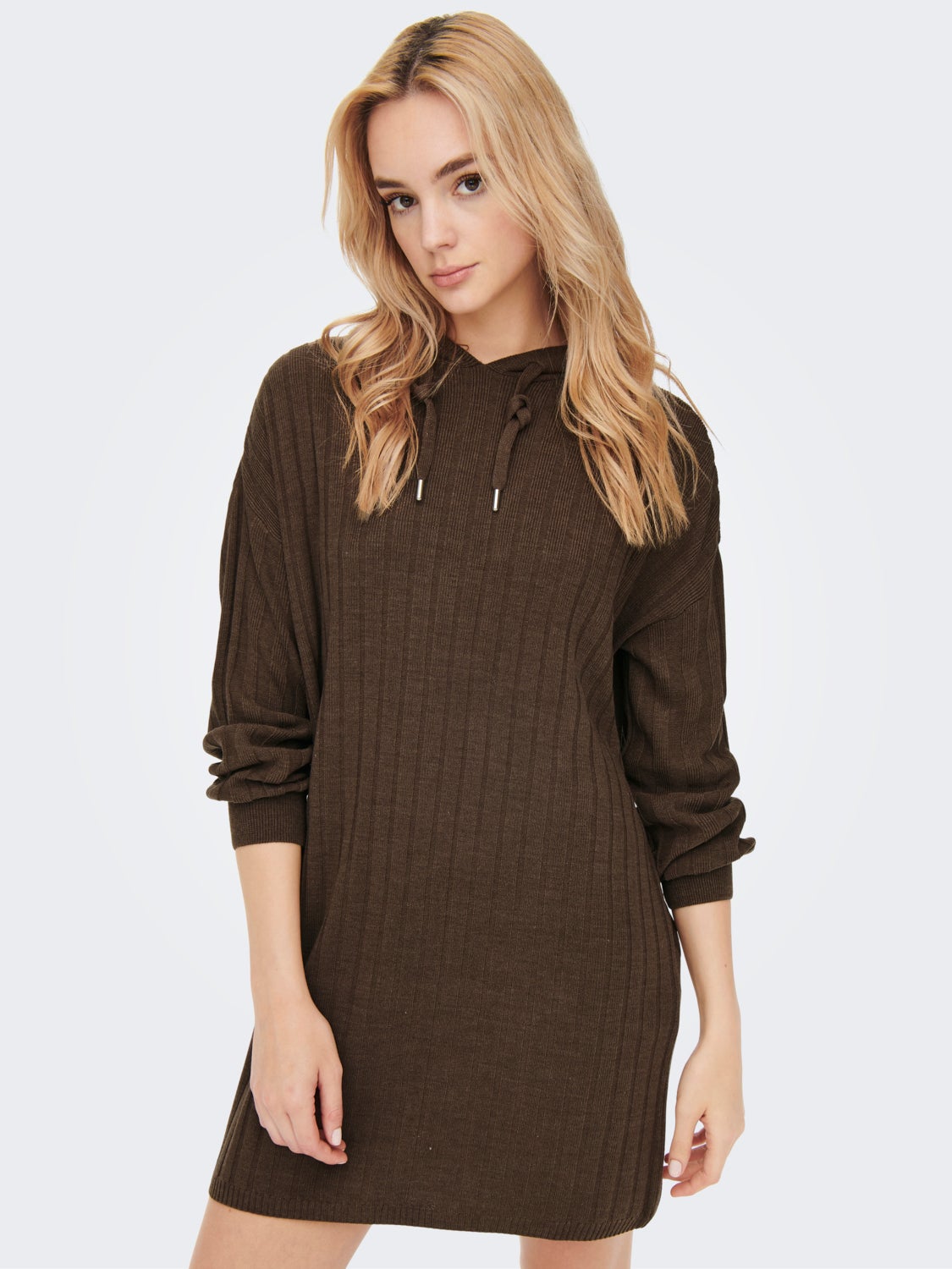 Knitted hoodie dress