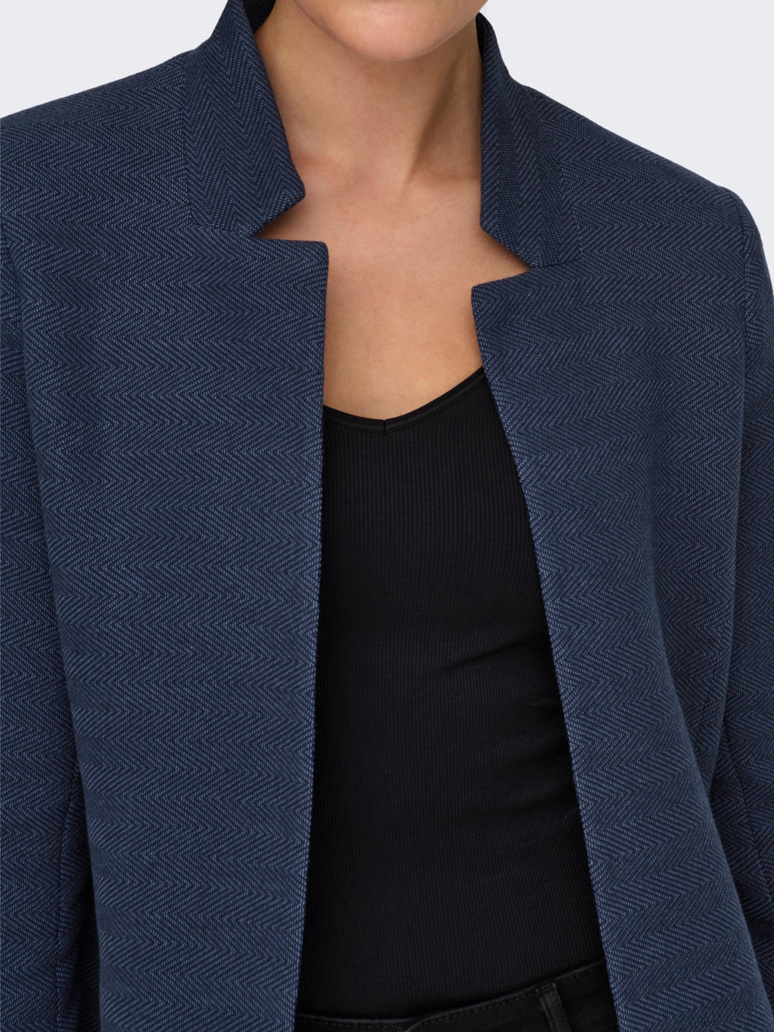 Coat with high collar