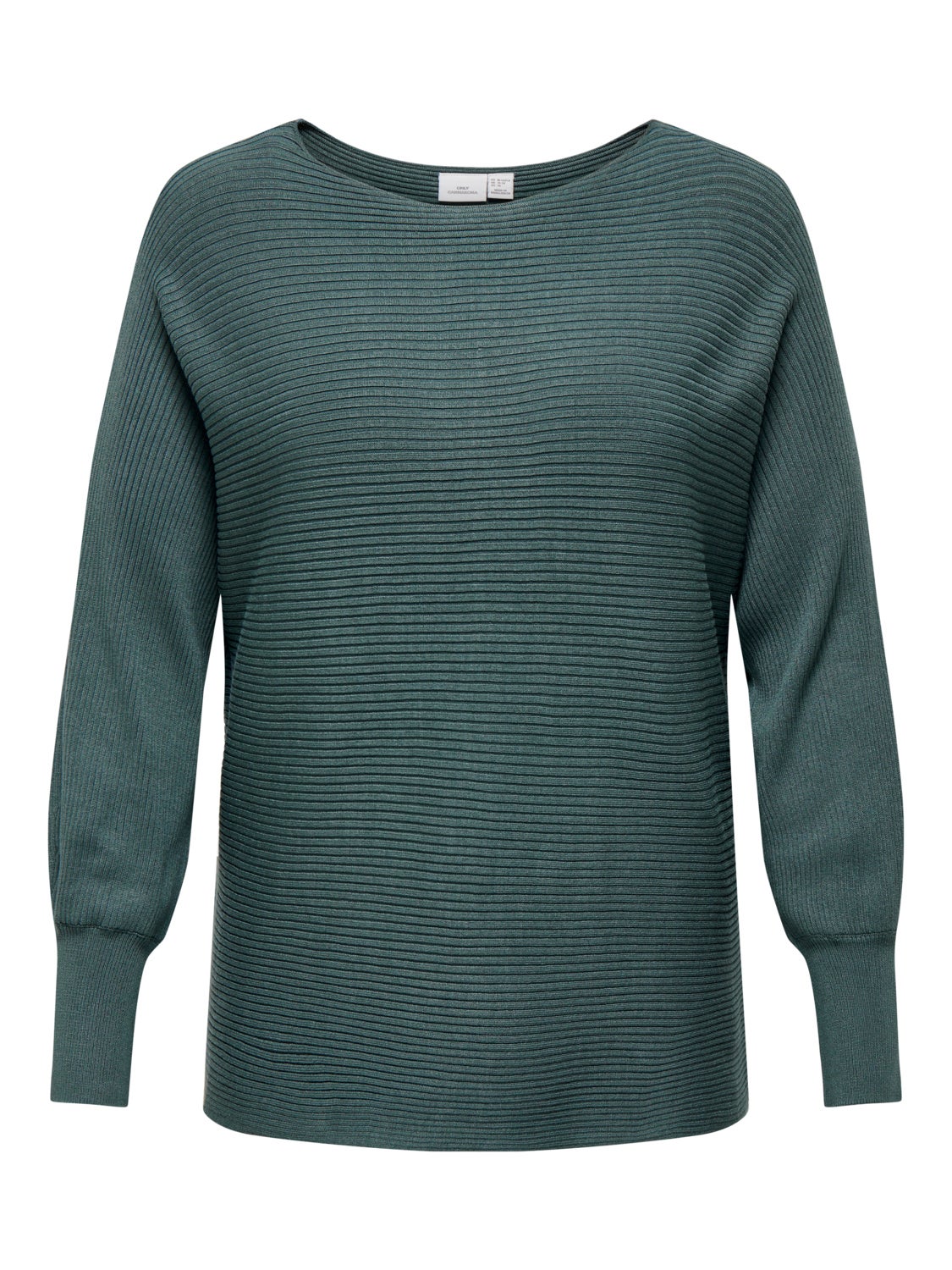 Curvy o-neck knitted pullover