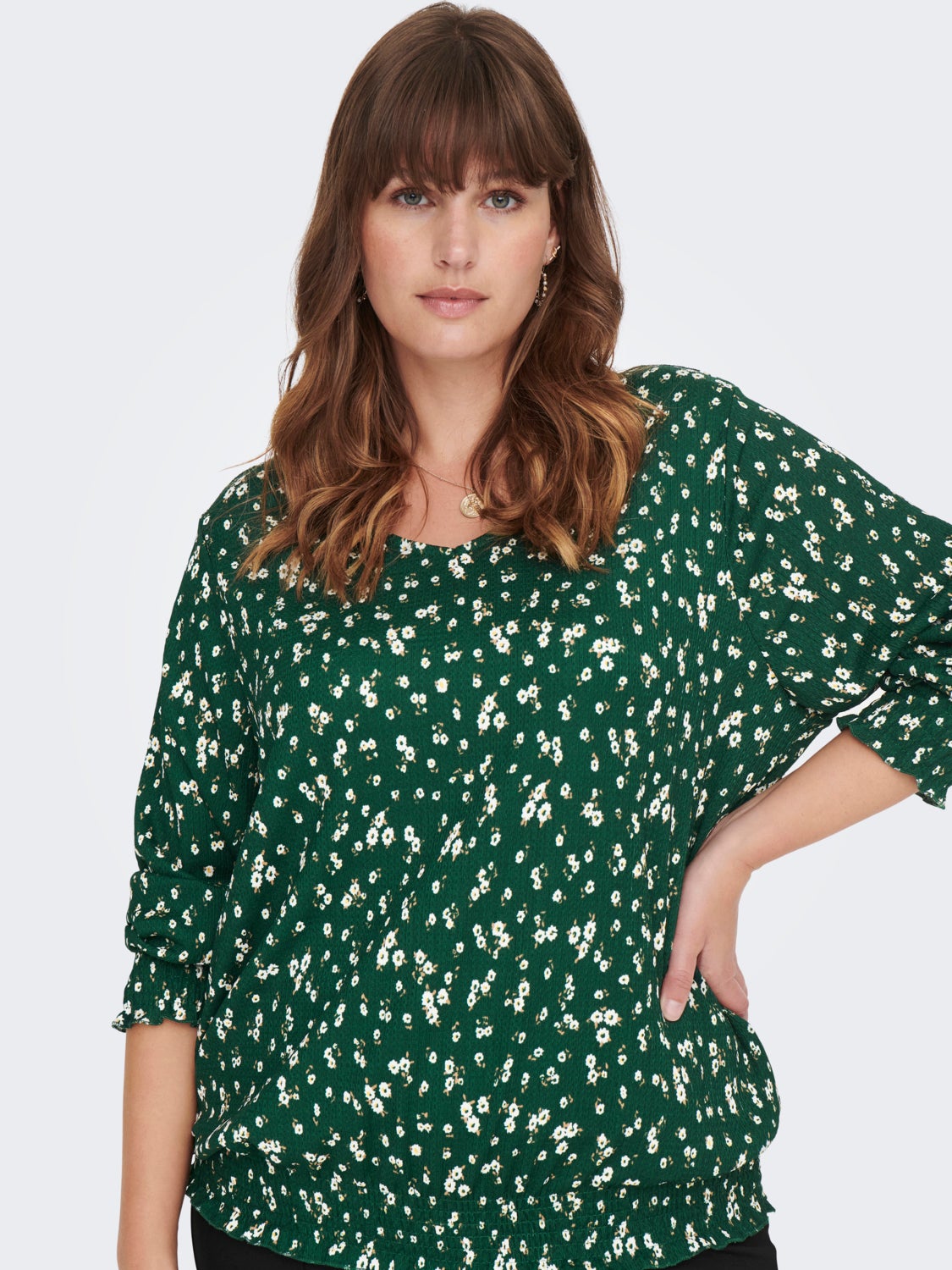 Curvy printed top