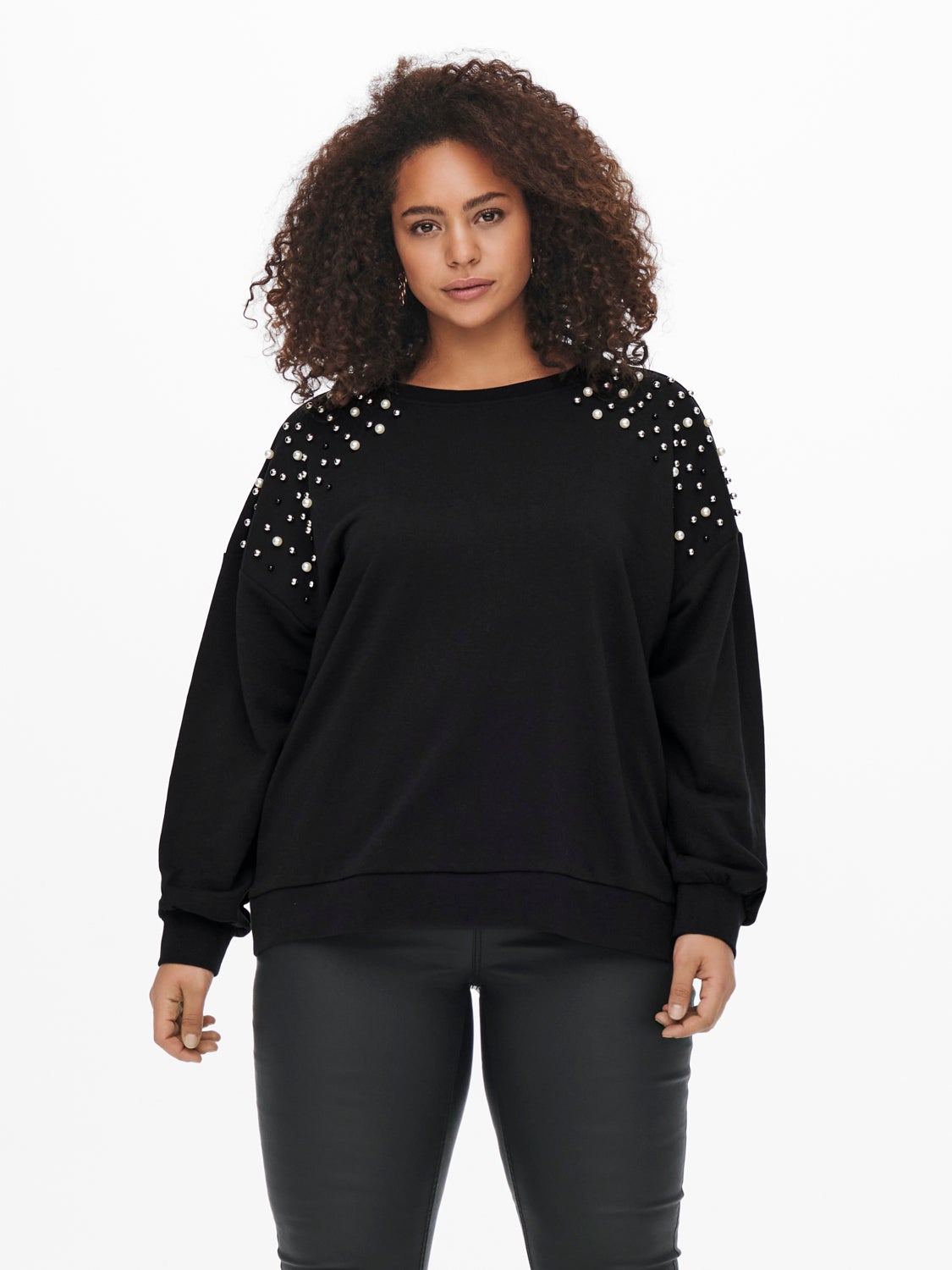 Curvy shoulder detailed Sweatshirt