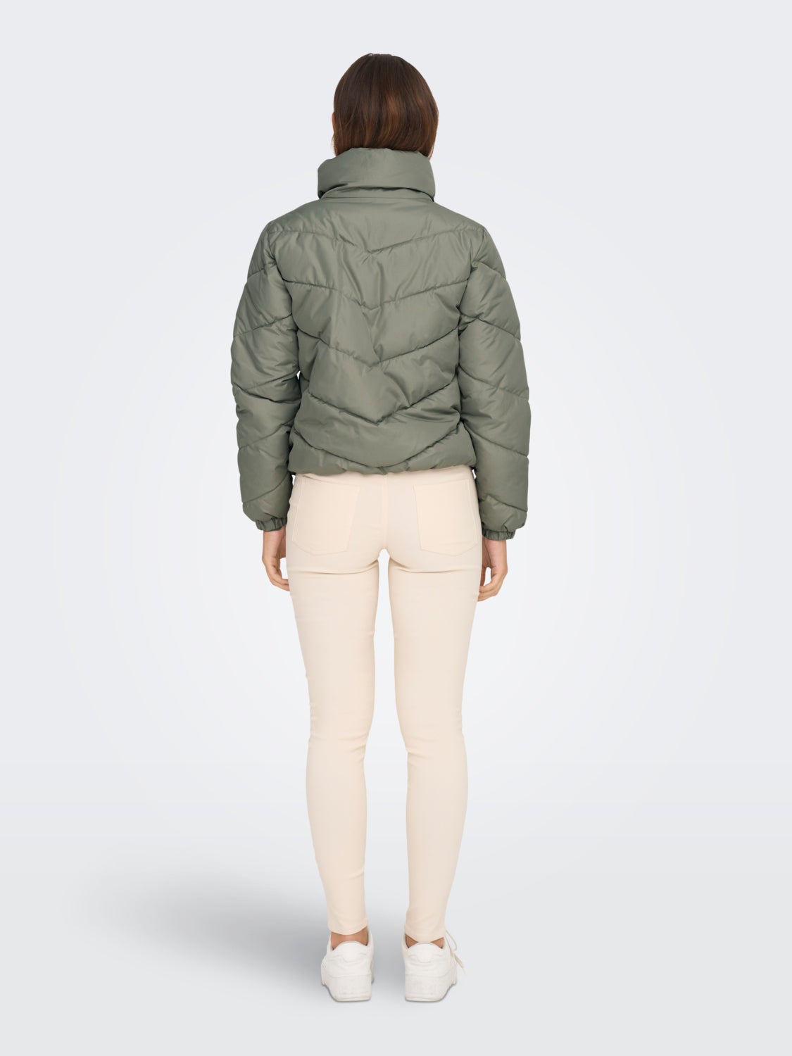 short jacket with high neck