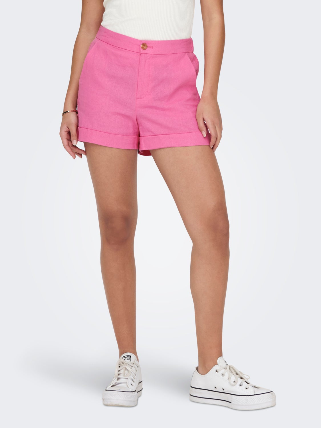 High waisted Linen Shorts