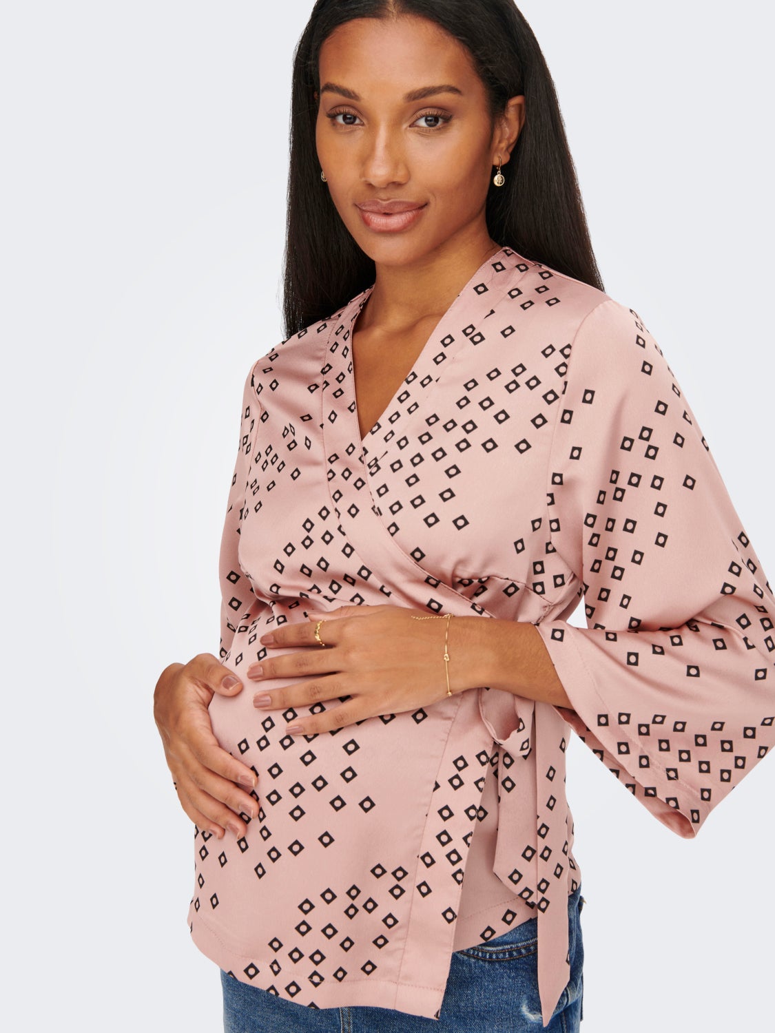 Mama 3/4 sleeved kimono Top