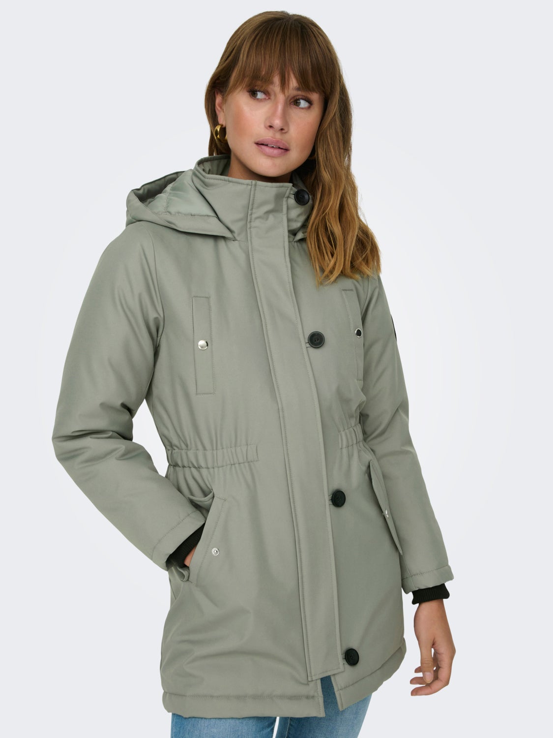 High neck parka