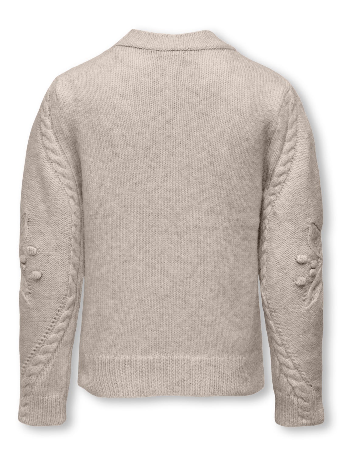 high-neck knitted pullover