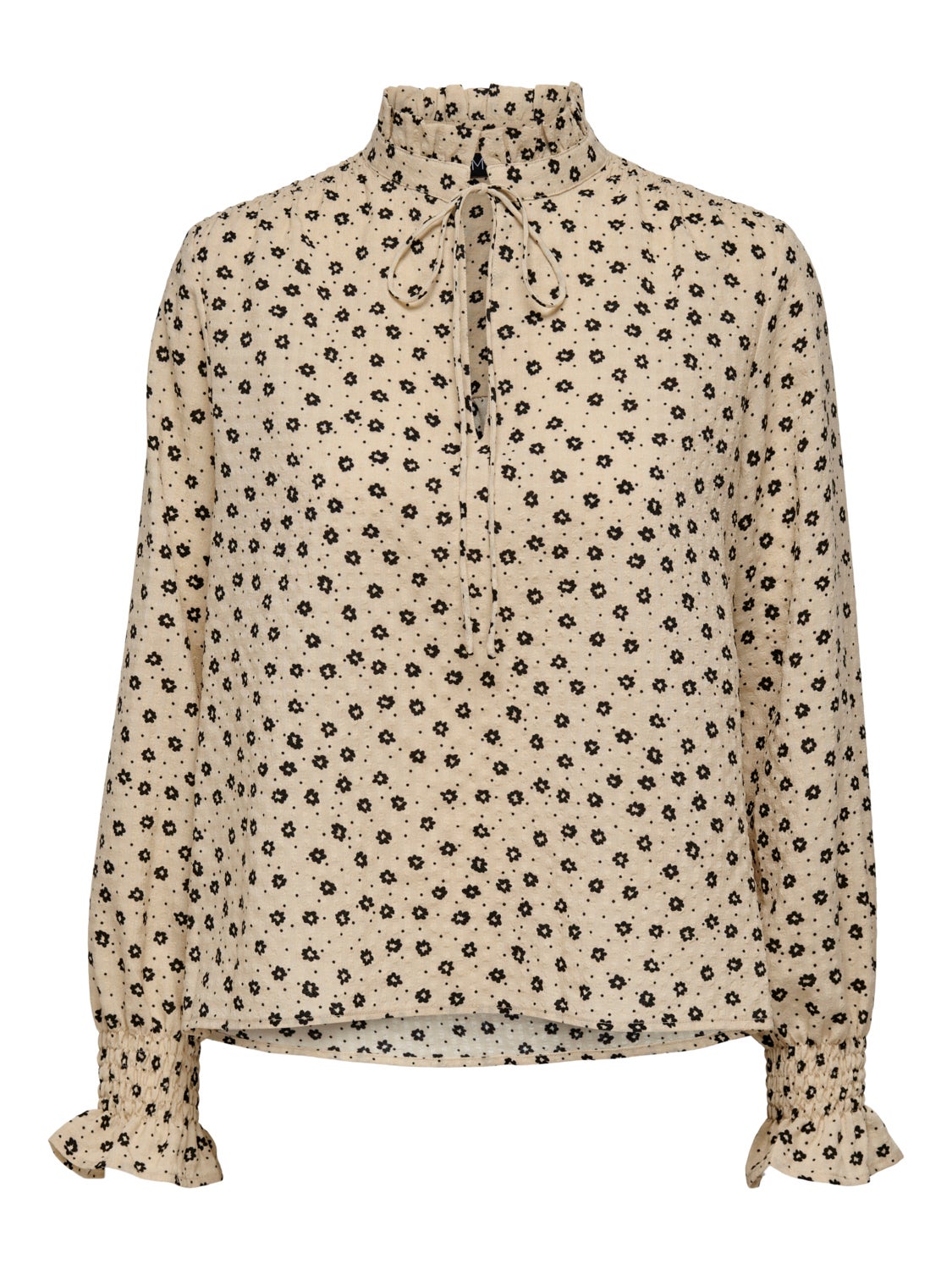 Frill neck Long Sleeved Top