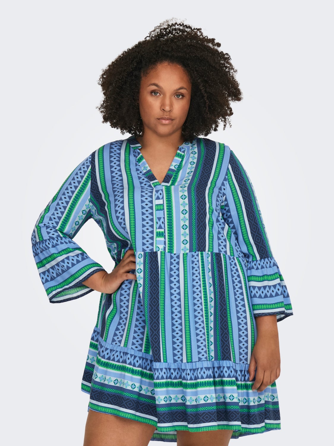 Curvy printed viscose Dress