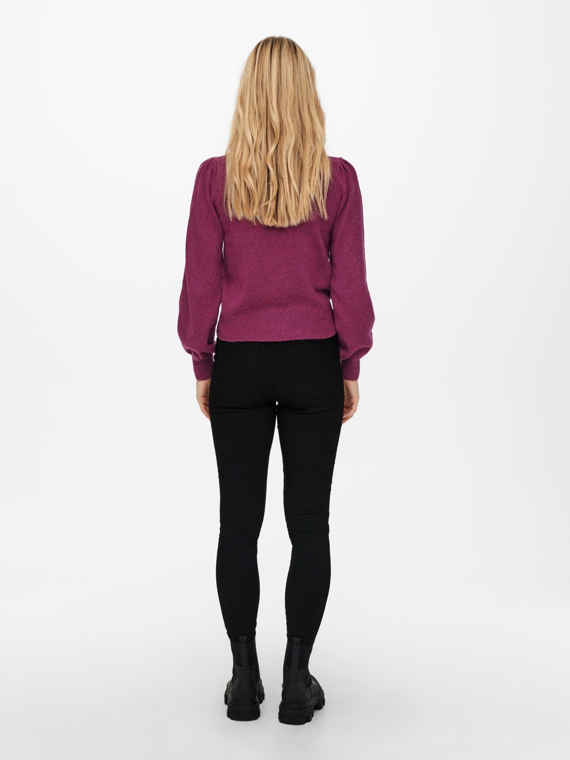 High neck knitted pullover