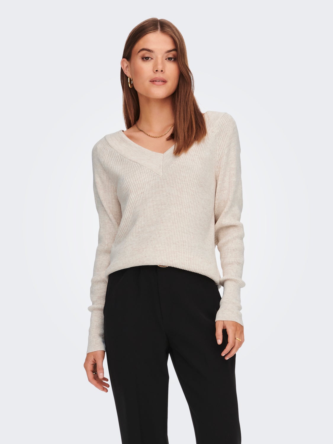 V-neck Knitted Pullover