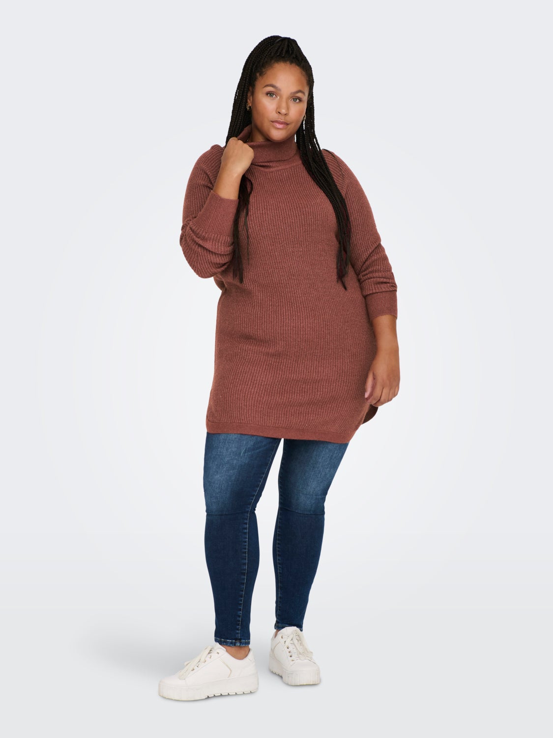 Curvy rollneck Knitted Pullover