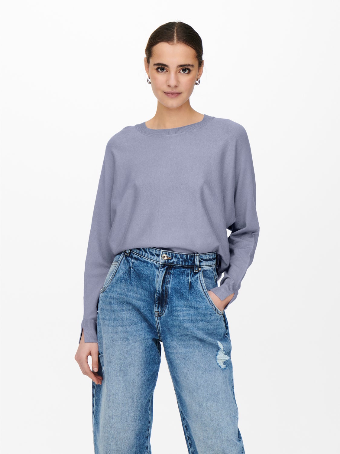Batwing Knitted Pullover