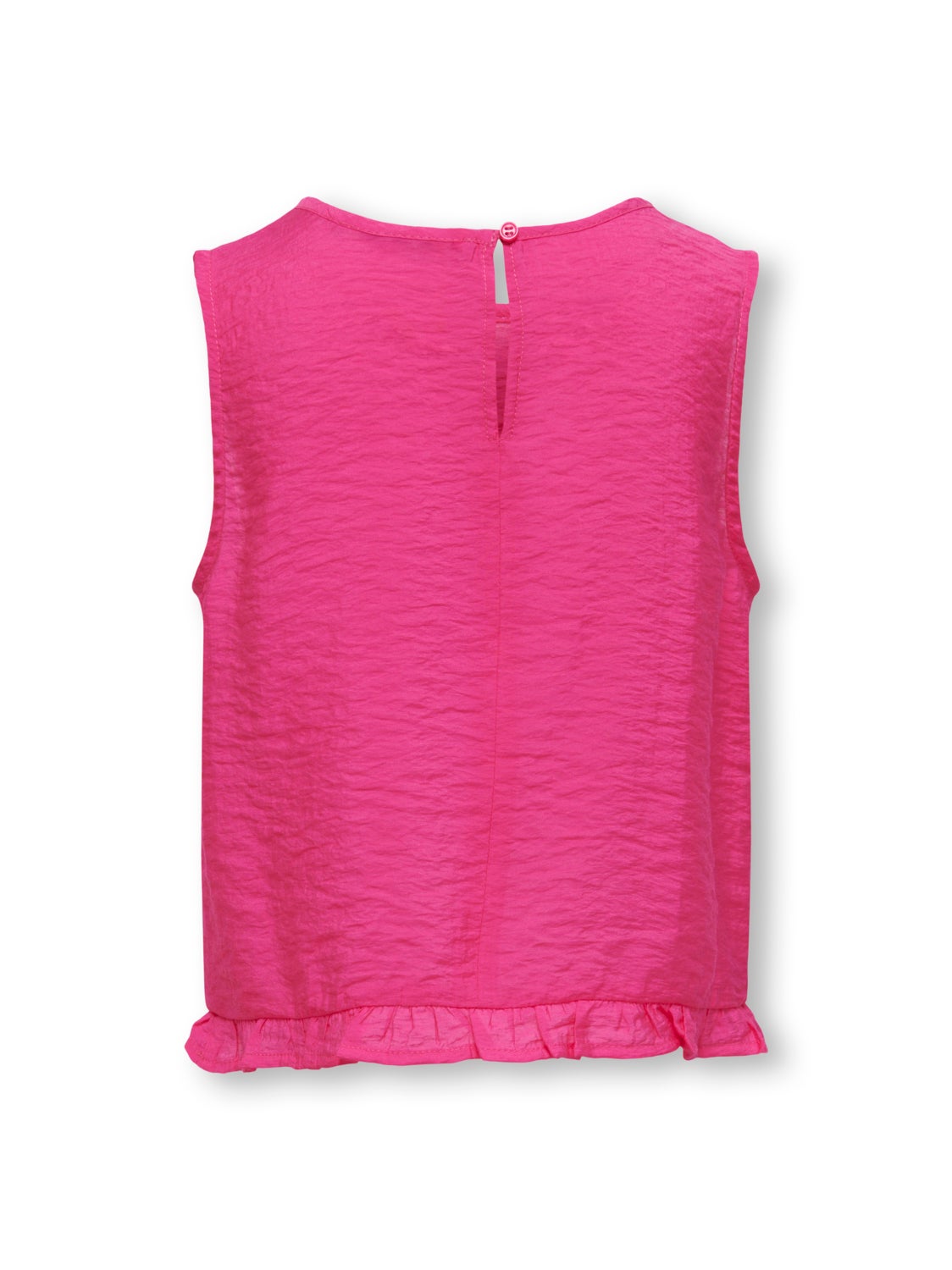 O-neck top with frill edge