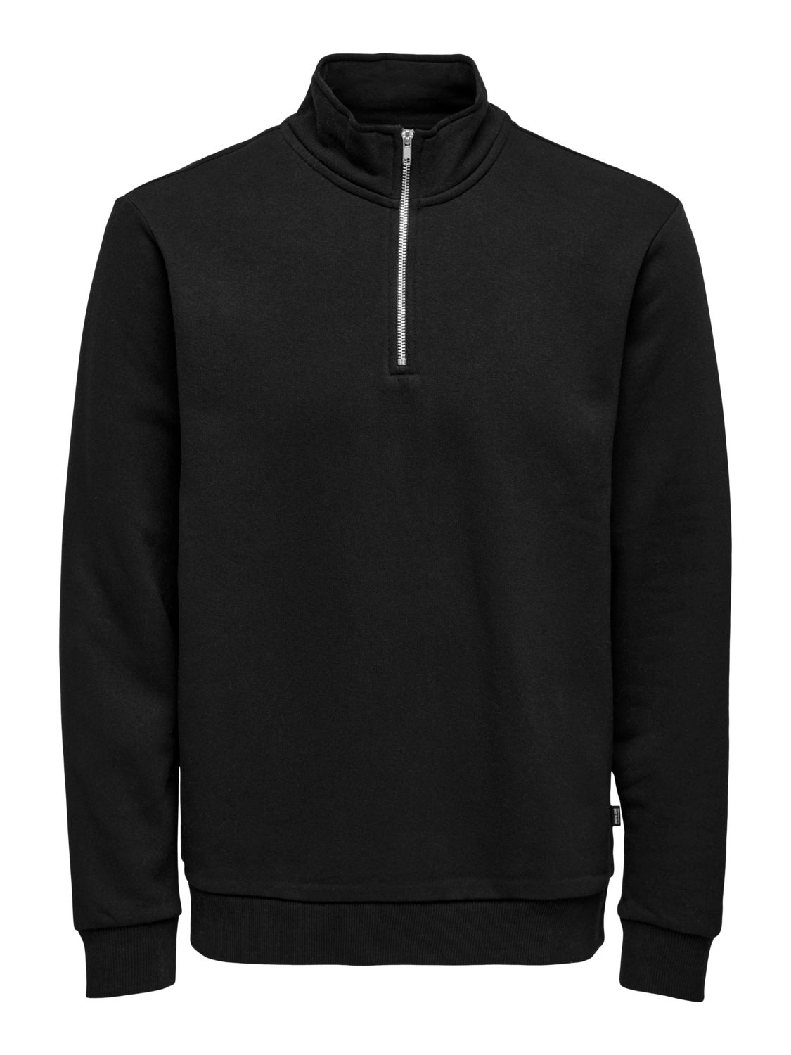 high-neck sweatshirt