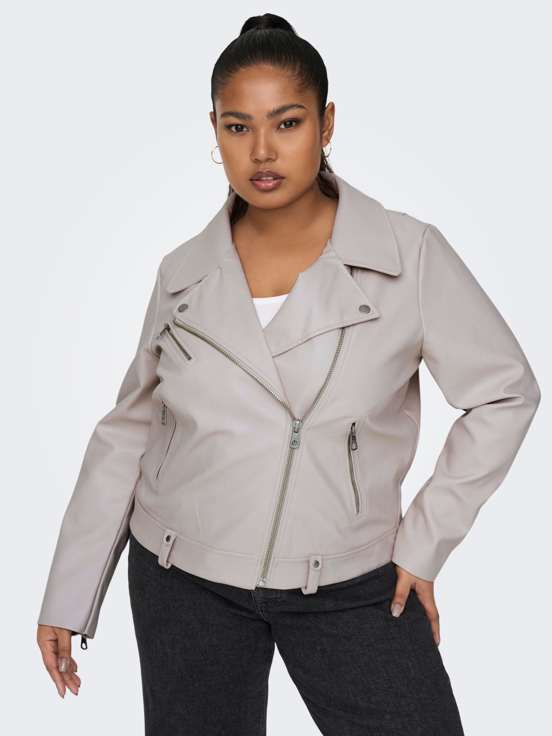 Curvy Faux leather Jacket