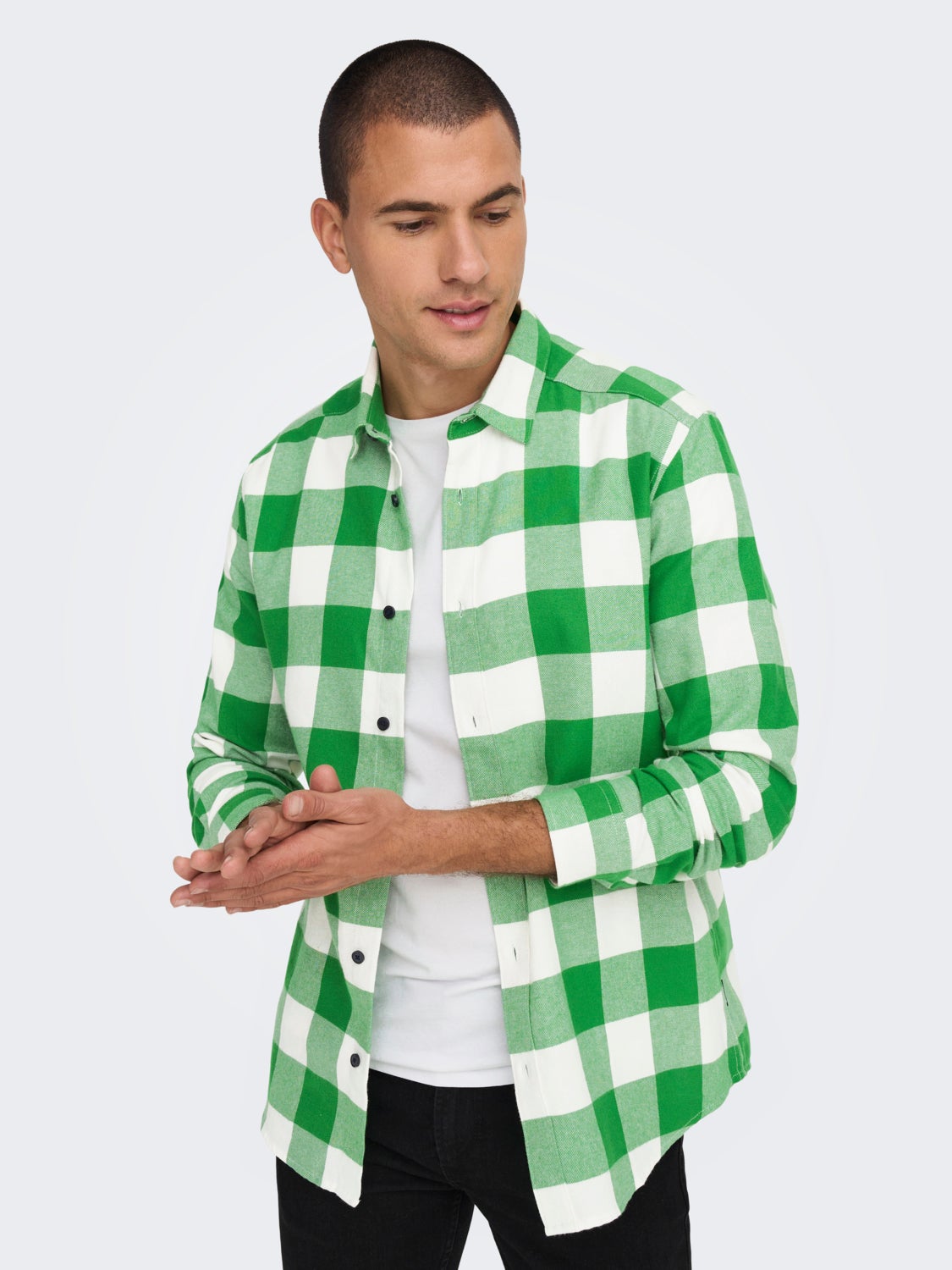 Slim fit checked shirt
