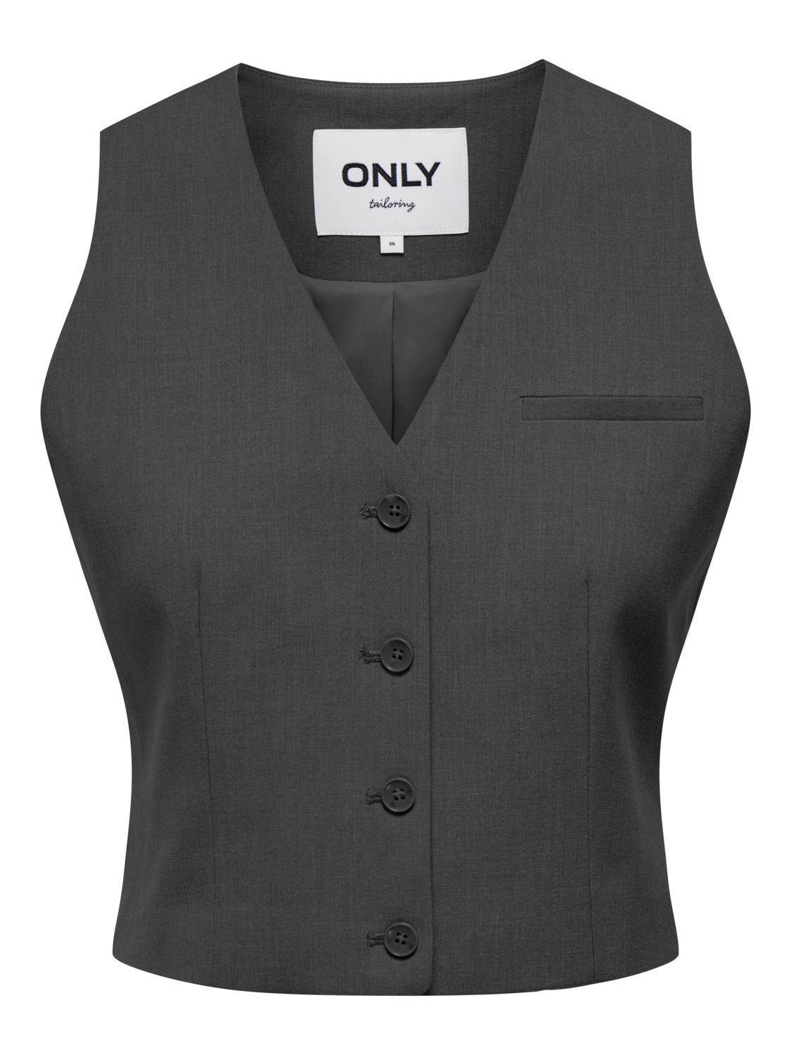 Cropped tailored vest