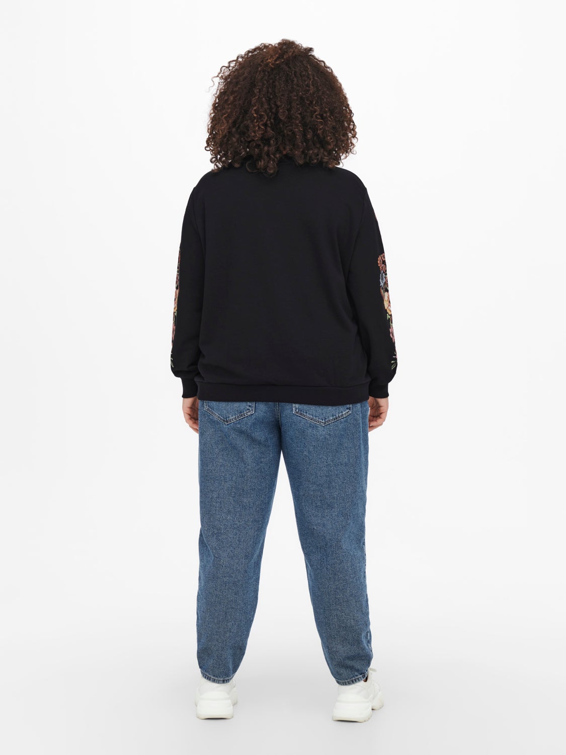 Curvy sleeve detailed Sweatshirt