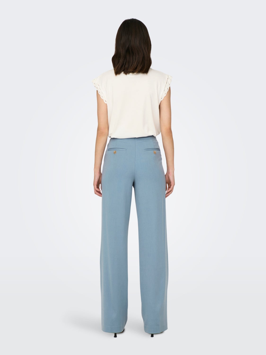 Basic trousers with high waist