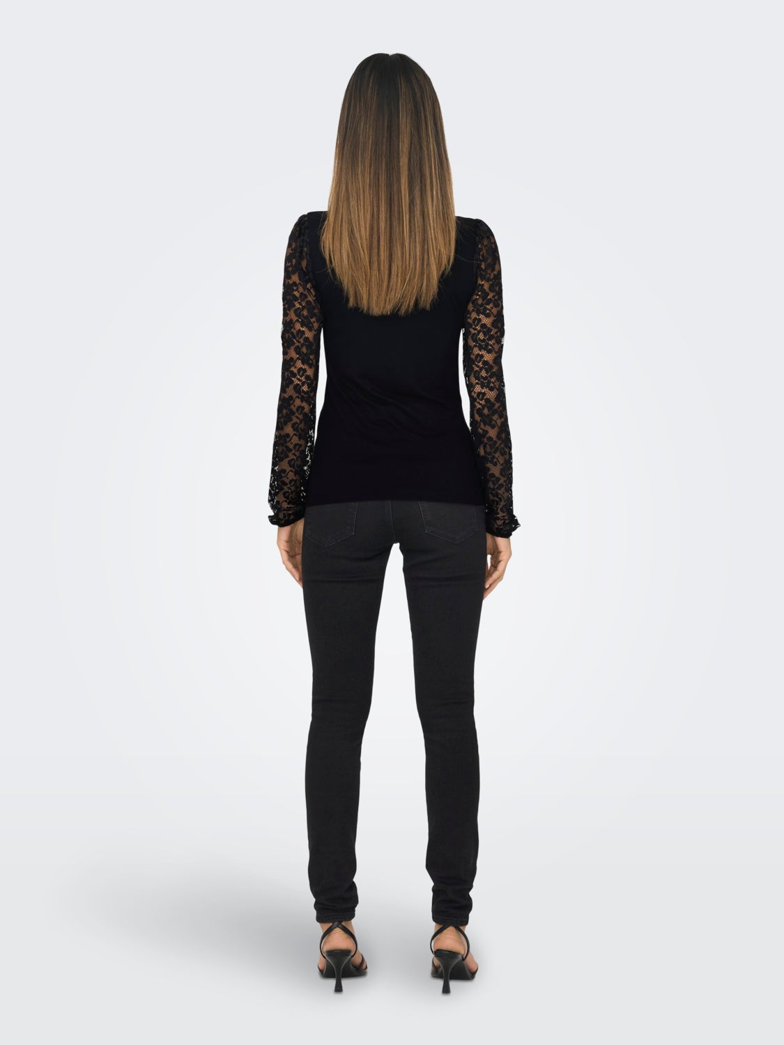 V-neck top with lace detail