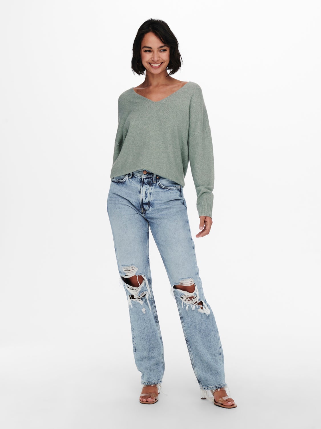 V-neck Knitted Pullover