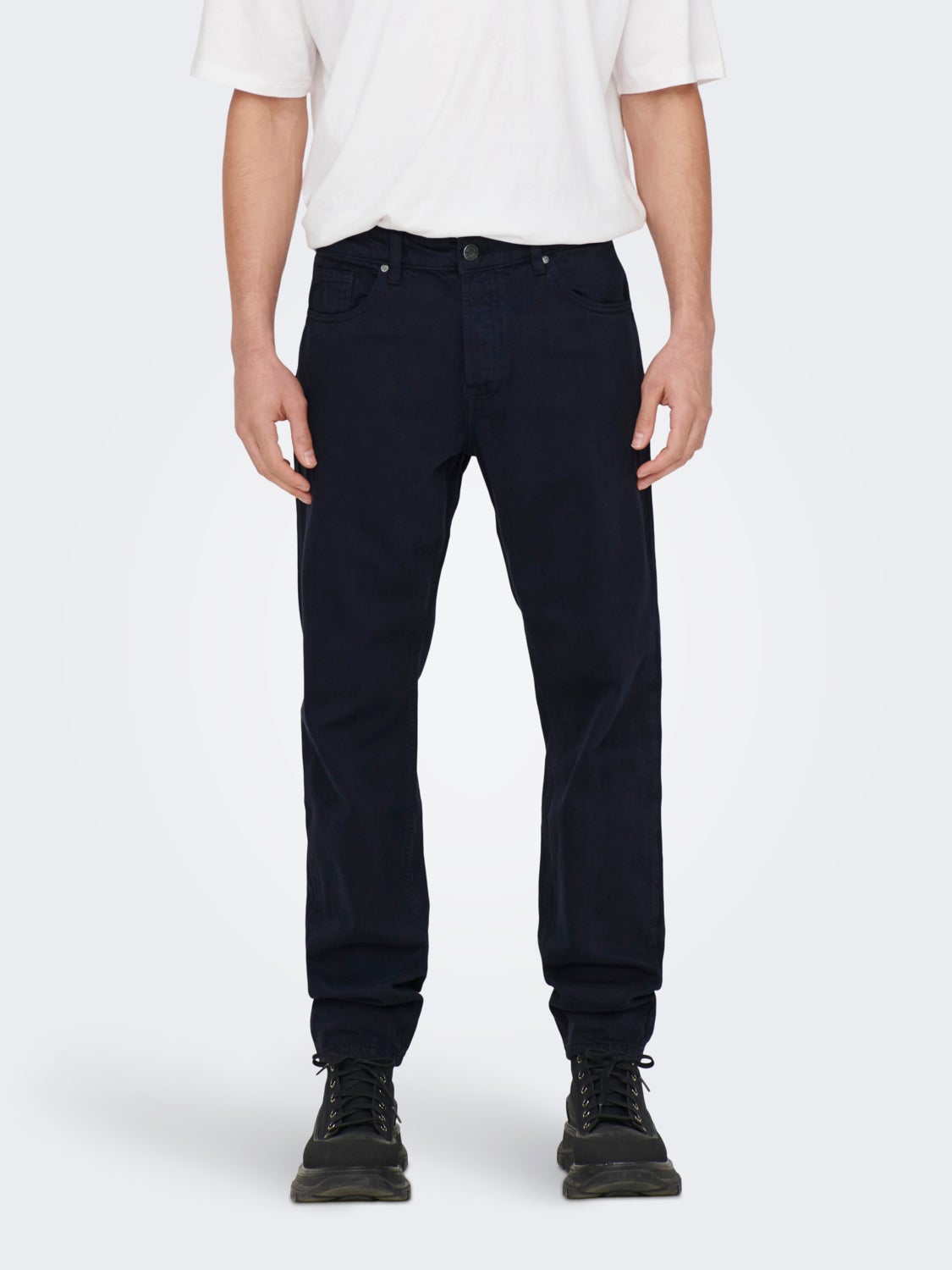 Twill-fabric trousers