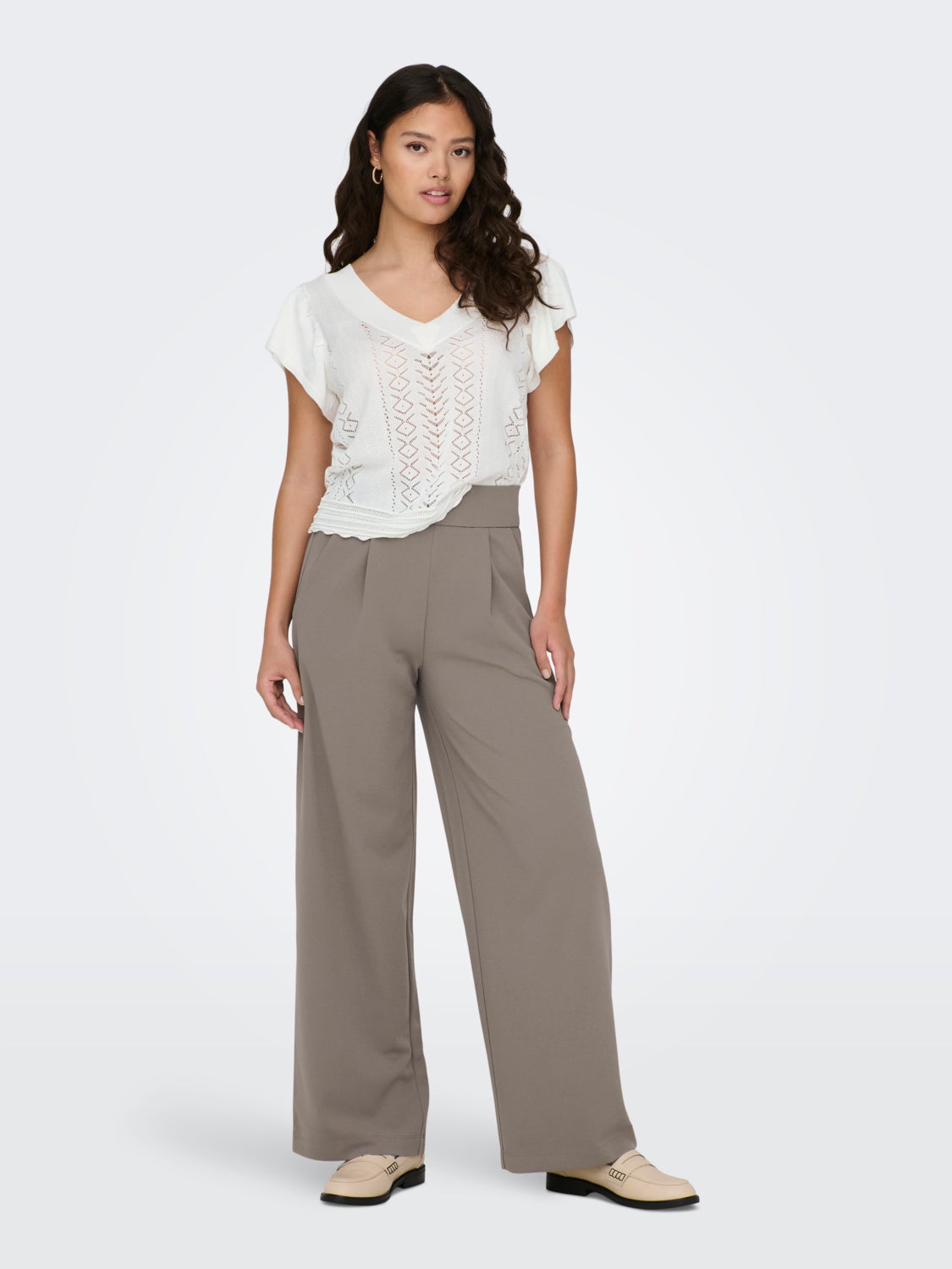 Flared high waisted pants