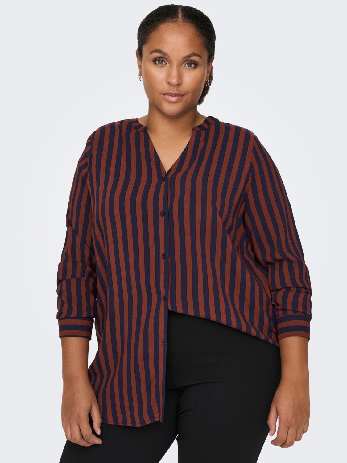 Curvy striped viscose Shirt