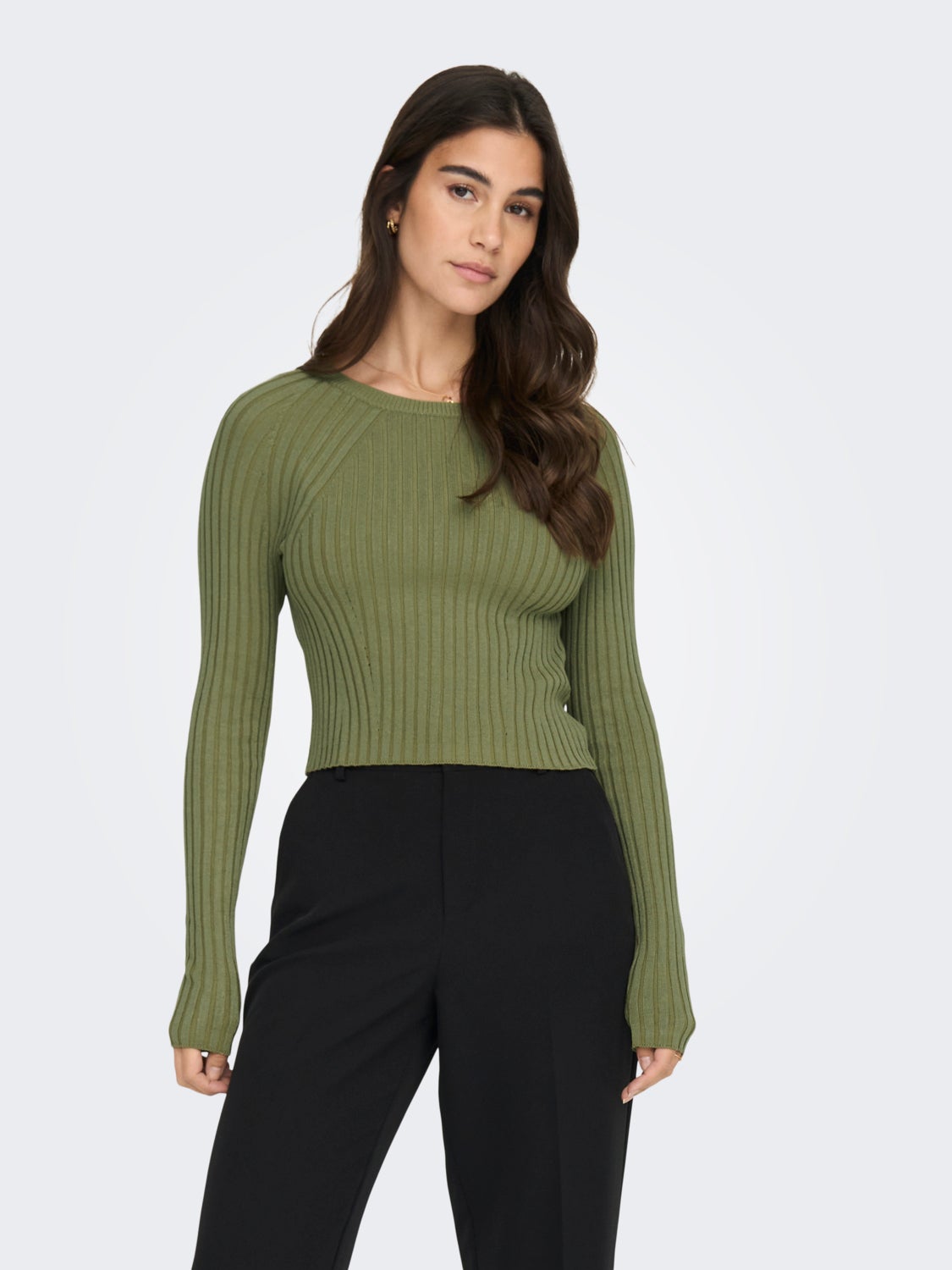 Rib knitted top