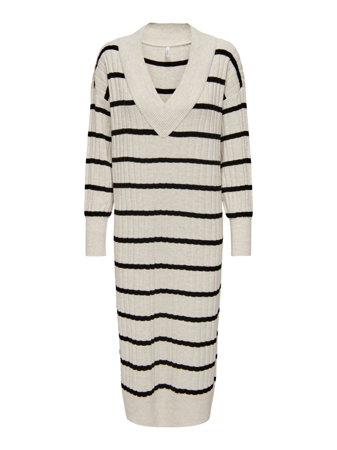 Midi V-Neck Knitted Dress