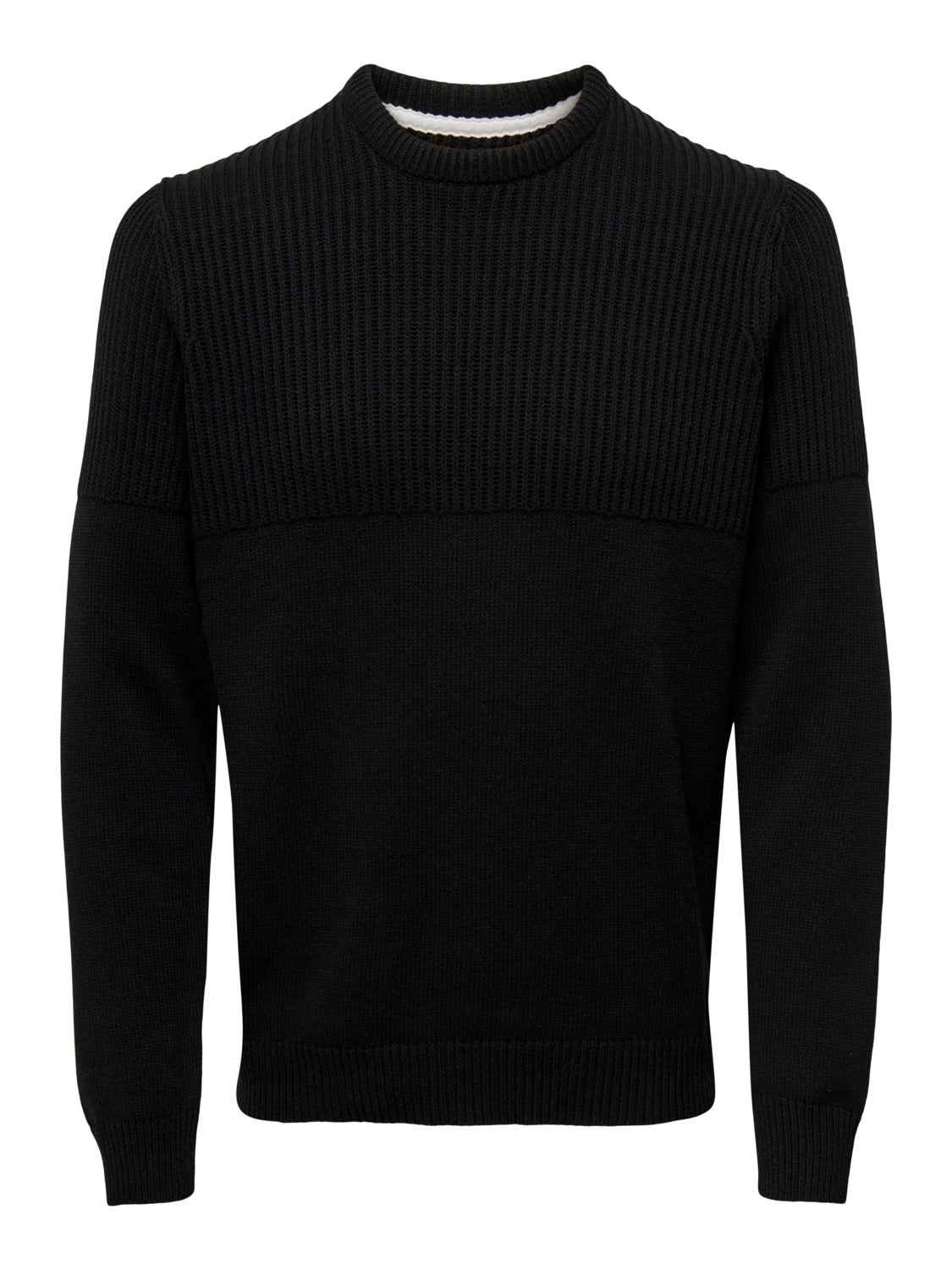 Rib detailed knitted pullover