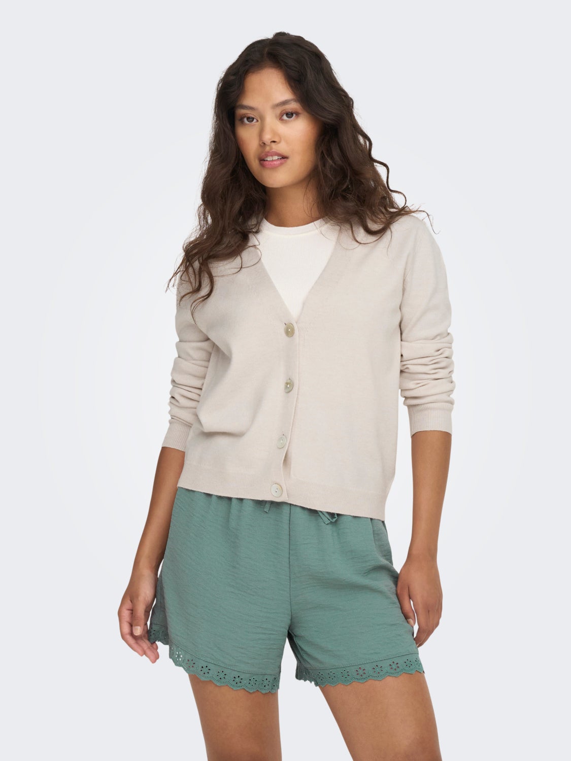 v-neck cardigan with buttons