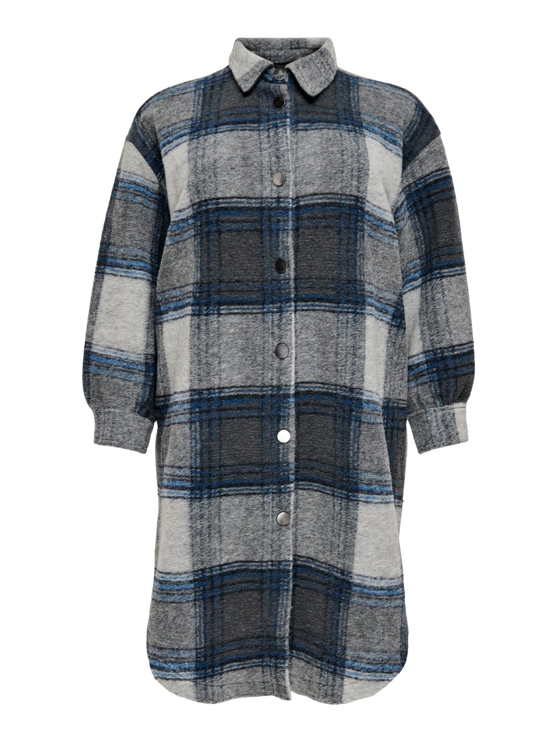 Curvy checked Shacket