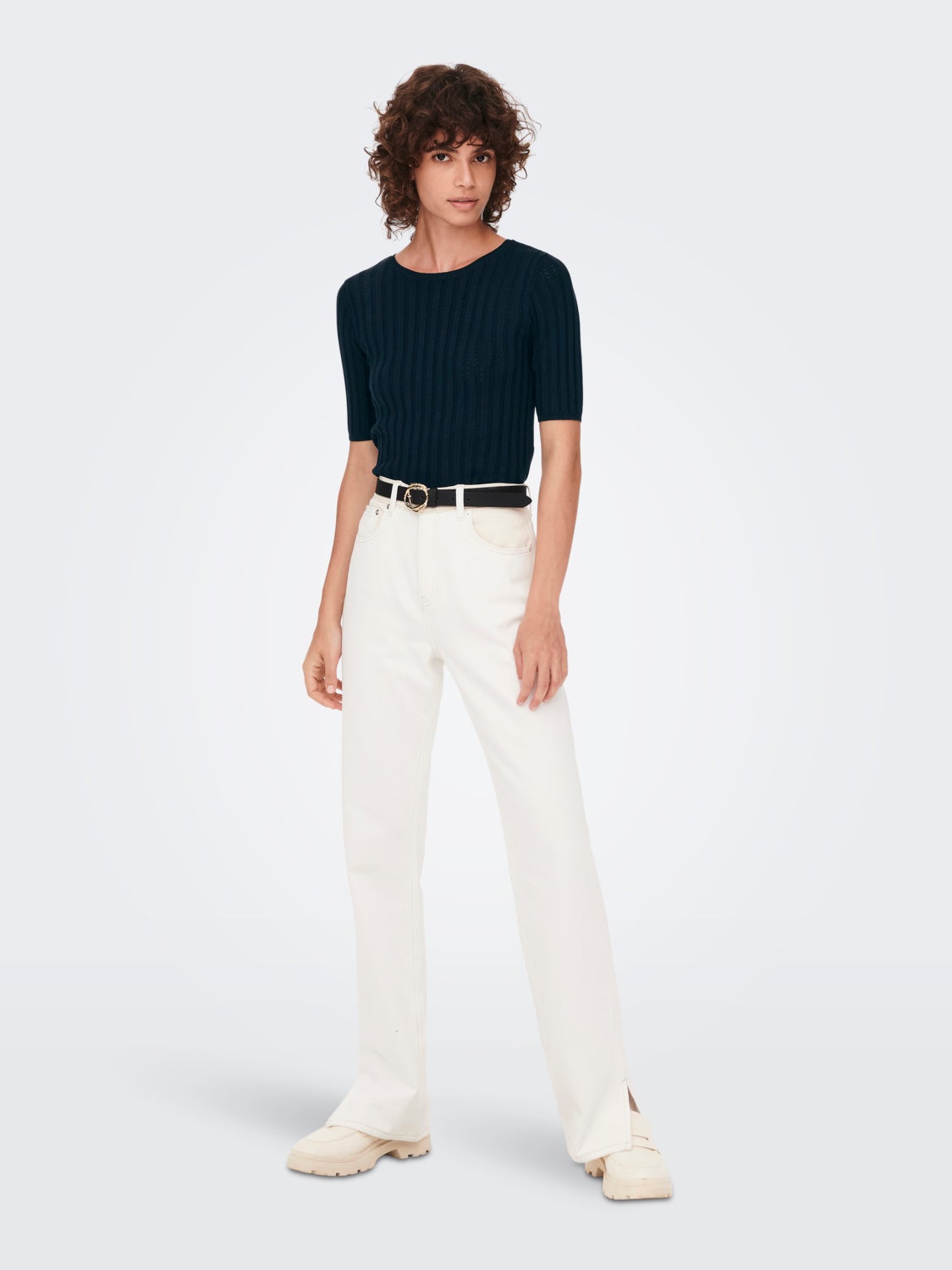 Short sleeved Knitted Pullover