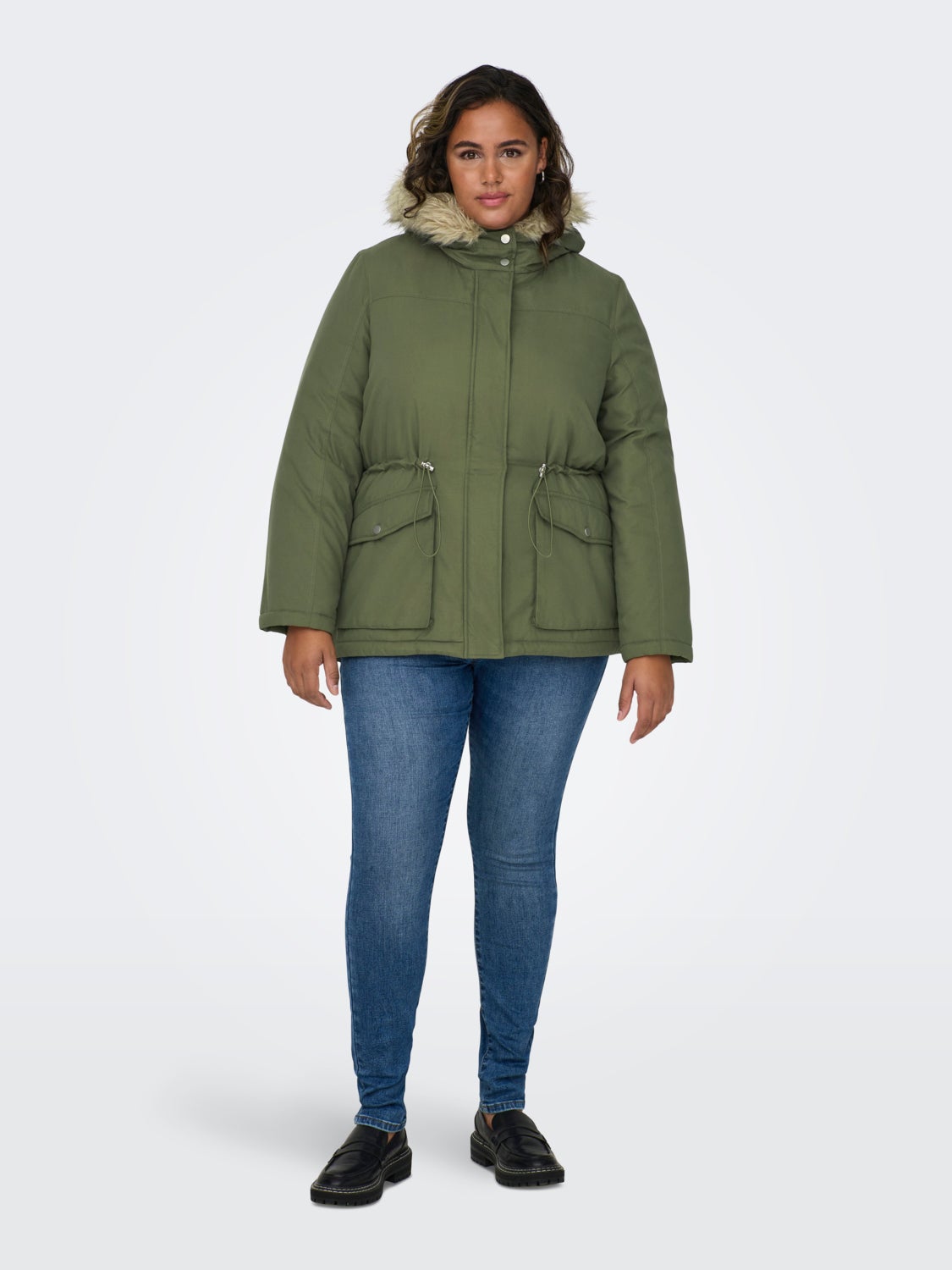 Curvy parka jacket