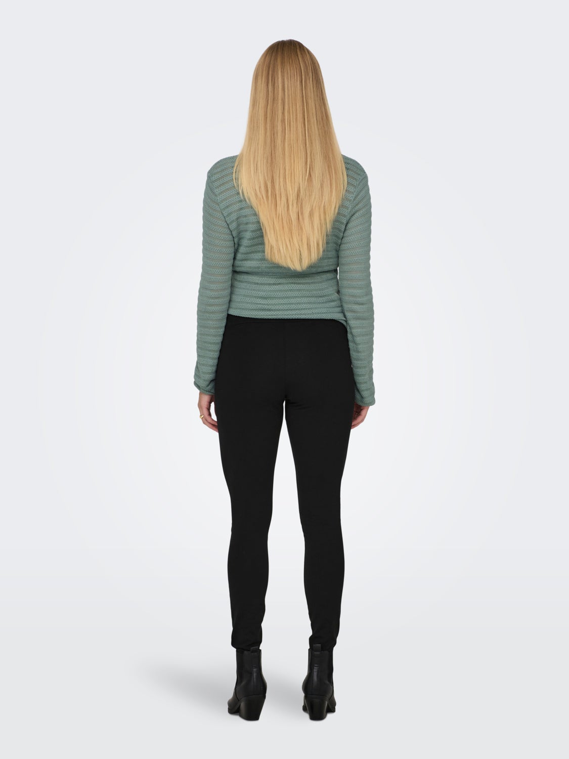 Jersey leggings with coated front