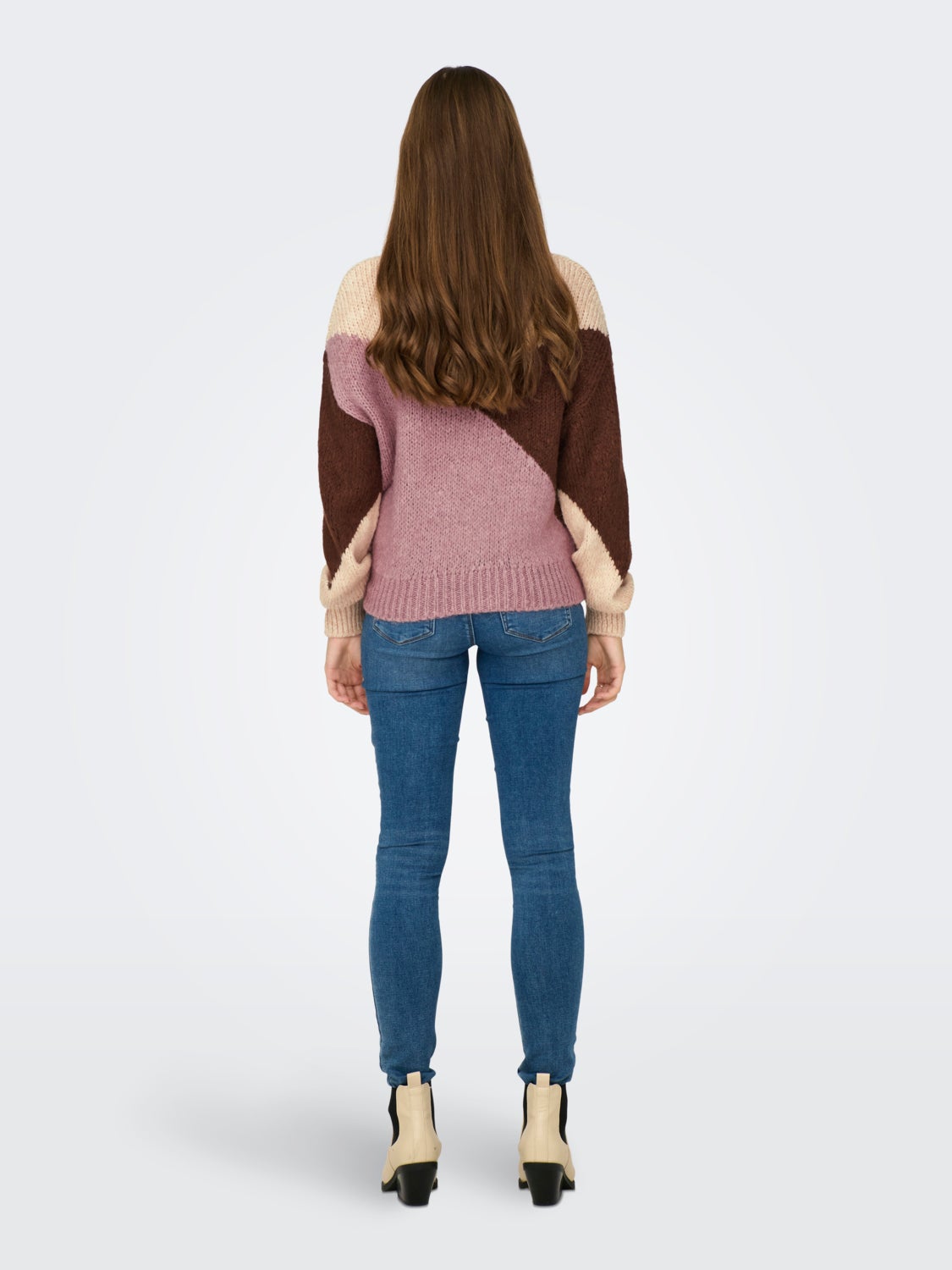 High-neck knitted pullover