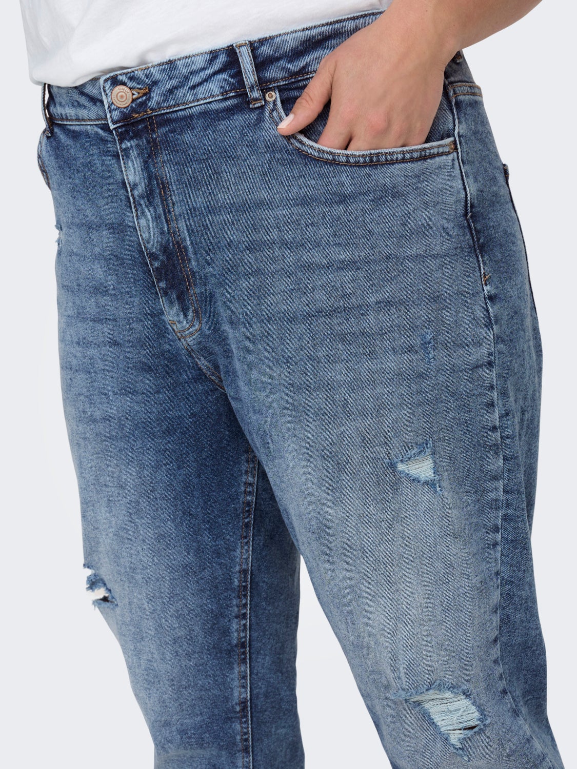 CARENEDA HW STRAIGHT ANK DEST DNM