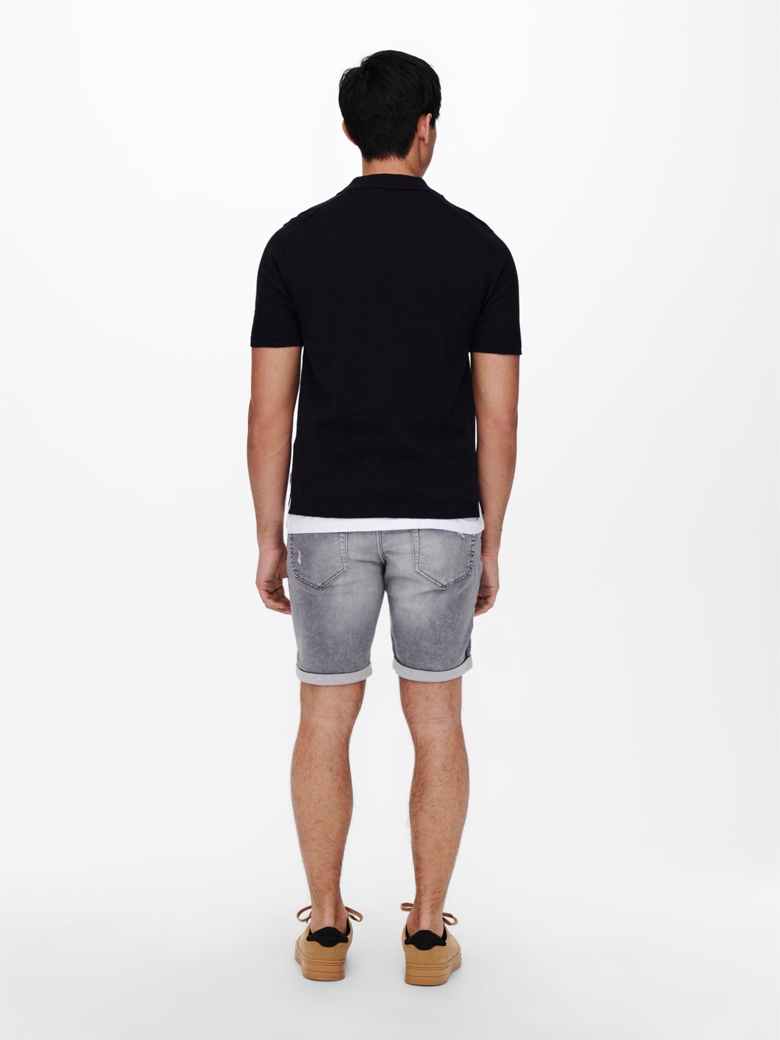 Short Sleeved Knit With Resort Collar