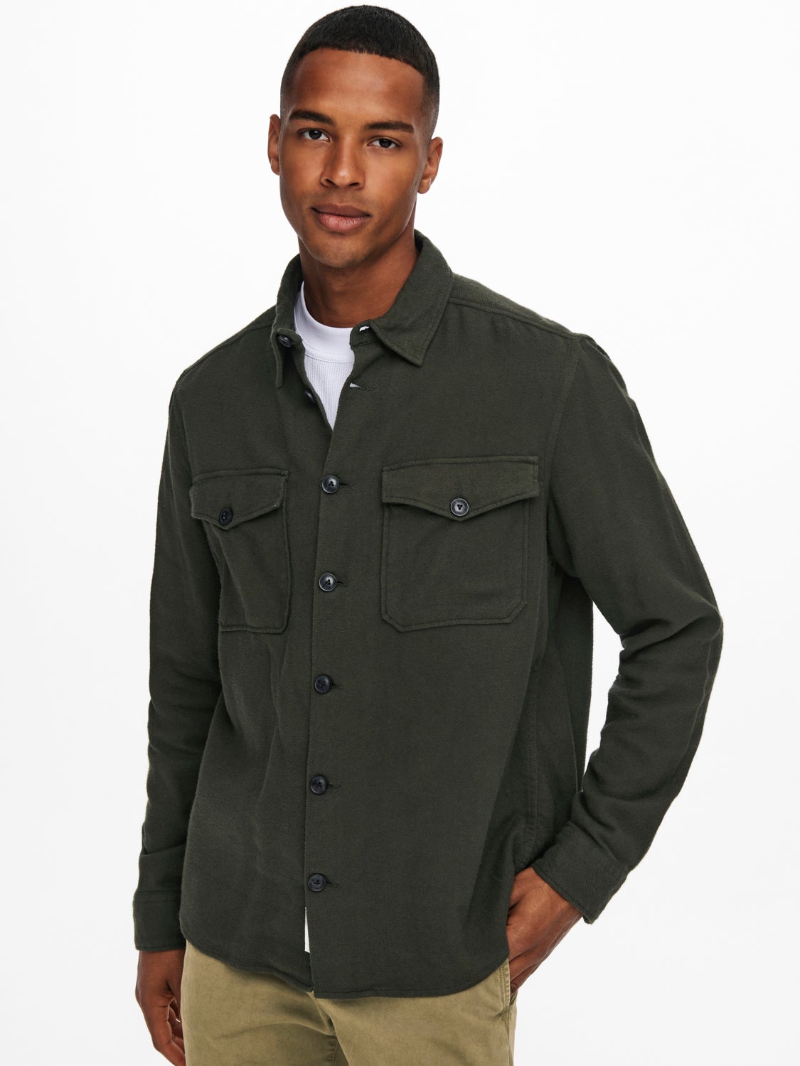 Regular fit overshirt